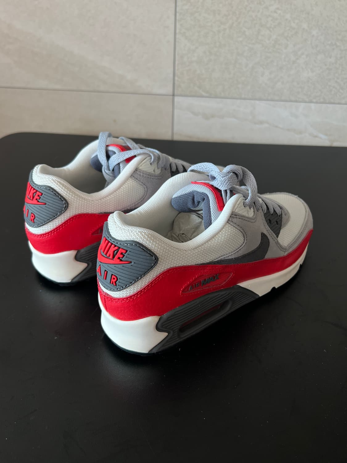 [미사용 새상품] 235 나이키 에어맥스 90 (그레이/레드) 풀박스 상품이미지7