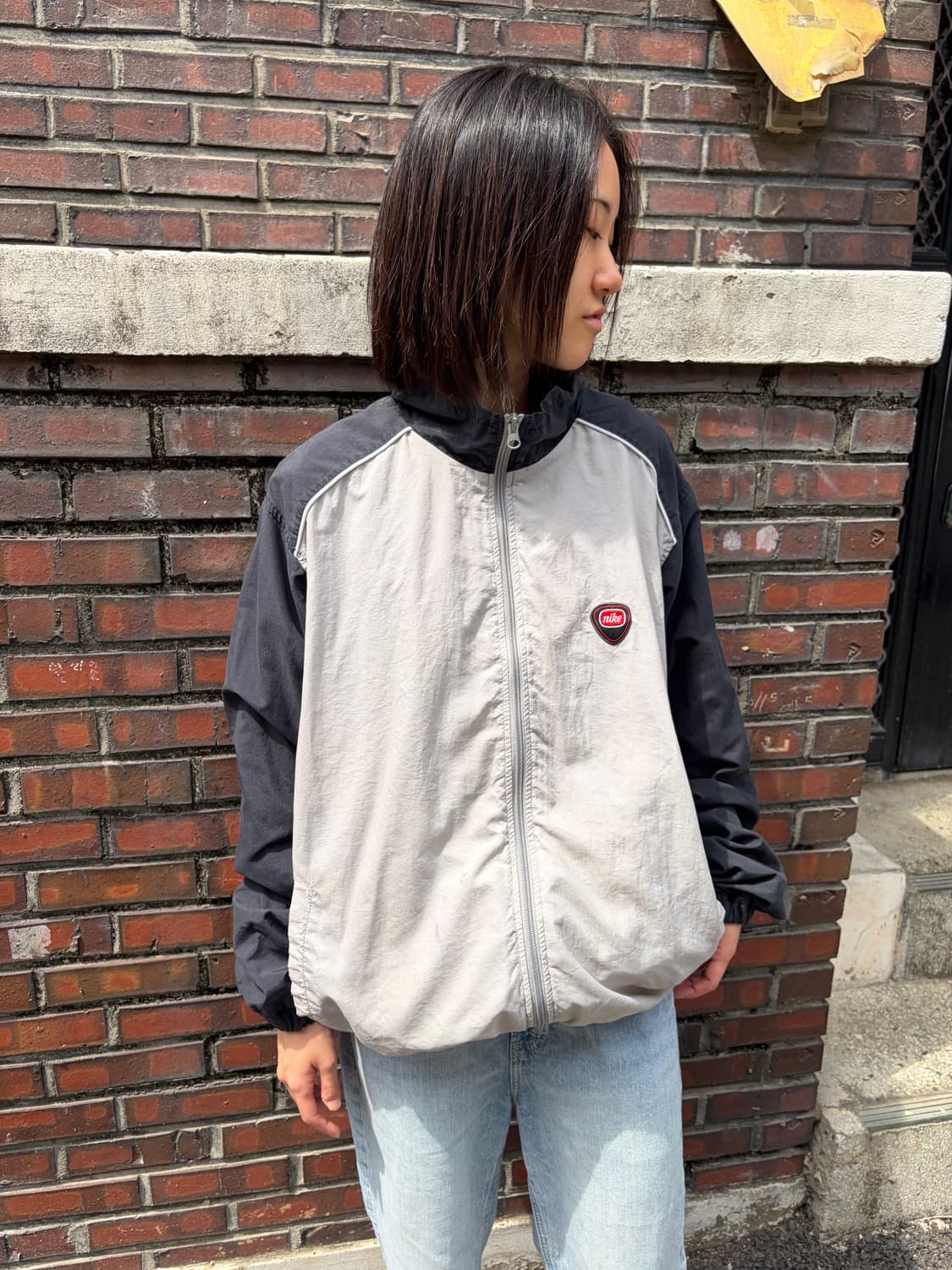 00s Nike 투톤 나일론 자켓 XL 상품이미지4