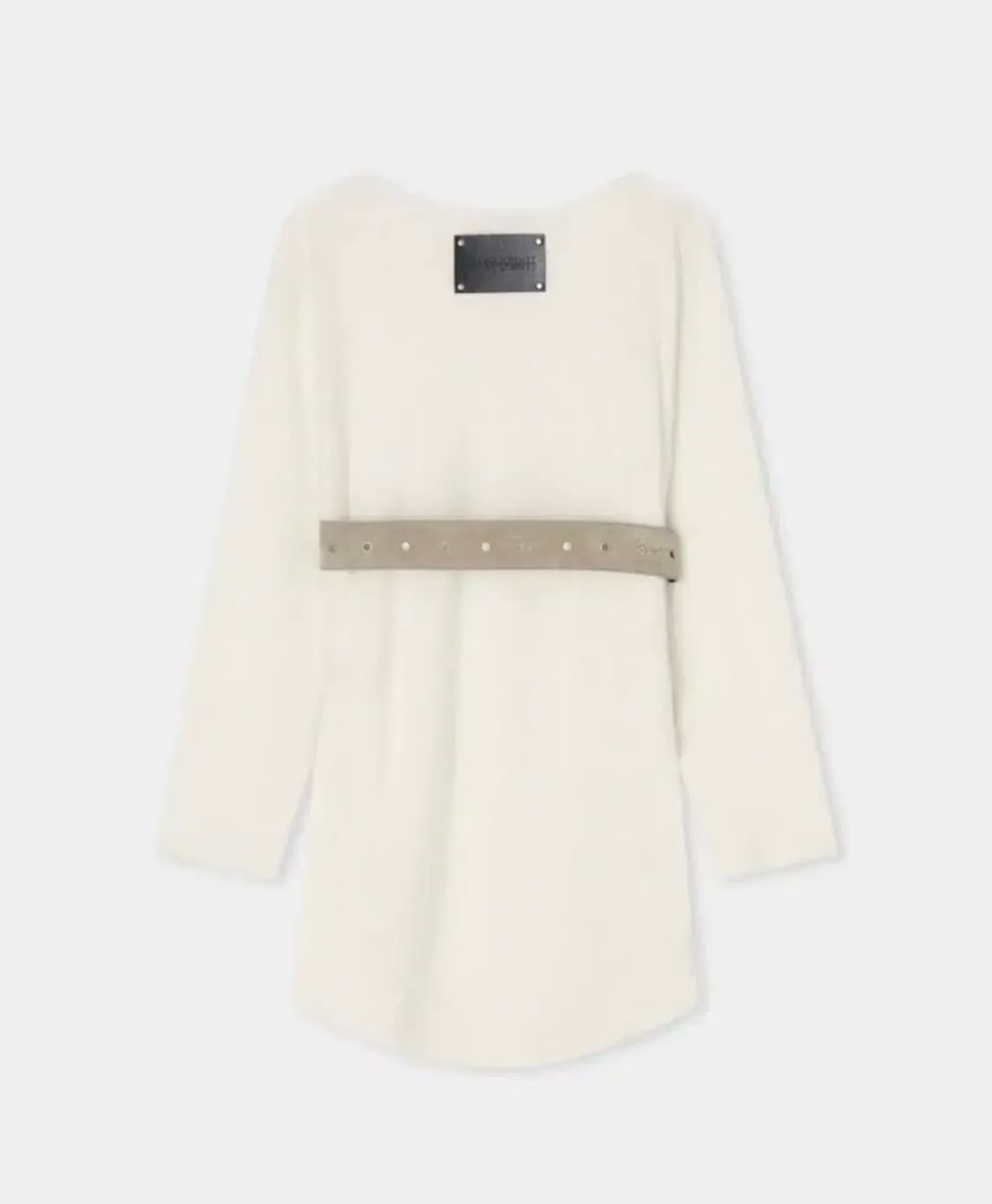 에트오소메 앙고라 원숄더 스웨이드벨트 원피스 상품이미지2