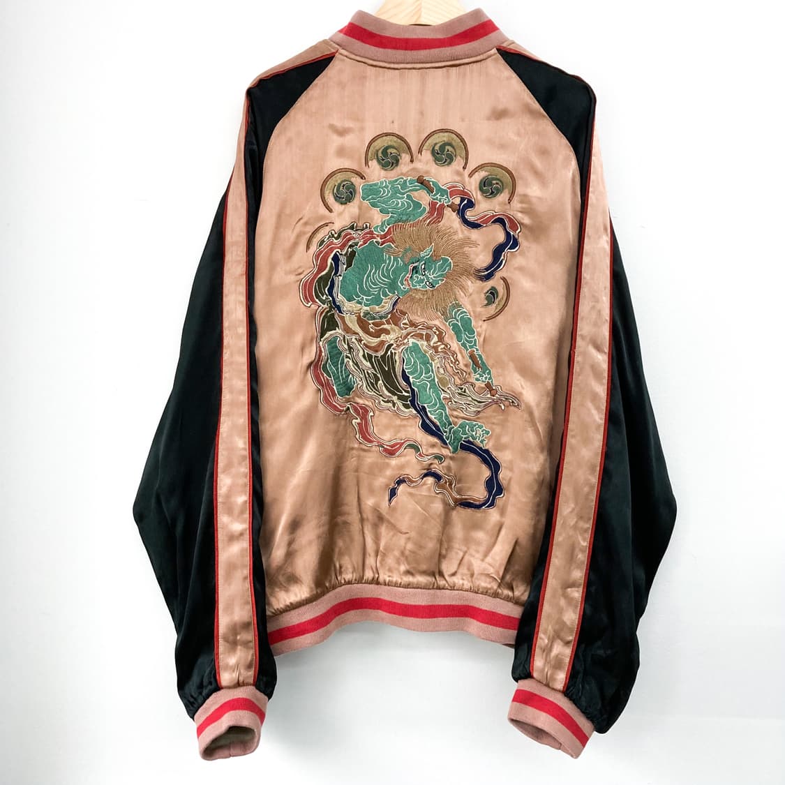 제패니즈 오니 자수 리버시블 사틴 스카쟌 상품이미지6