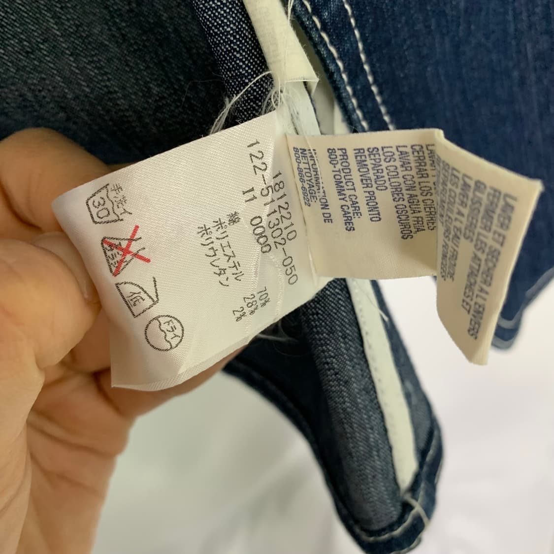 타미힐피거 벨티드 스티치 싱글 버튼 블레이저 데님 청자켓 상품이미지7