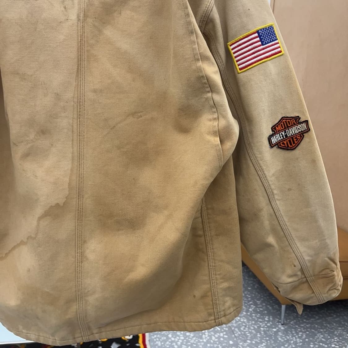 칼하트 빈티지 올드스쿨 패치 초어 디트로에드 워크자켓 C07692 상품이미지10