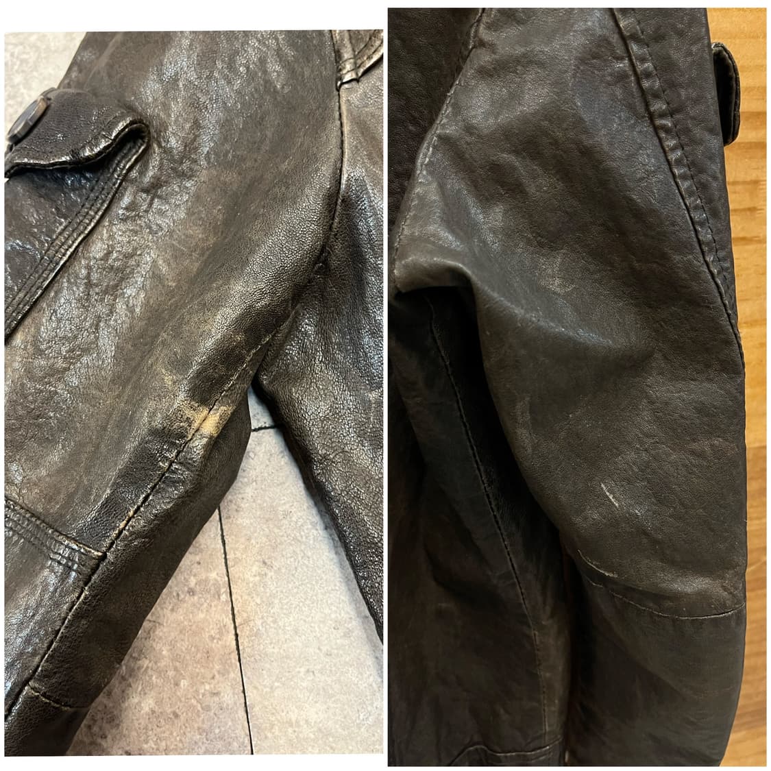 빈티지 양가죽 레더 자켓 브라운 #csz2850 상품이미지9