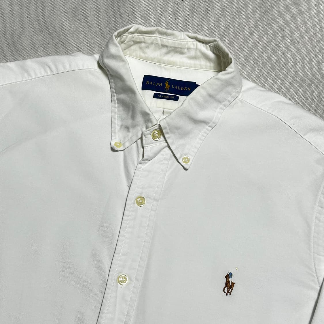 M 폴로랄프로렌 슬림핏 화이트 코튼 셔츠 상품이미지1