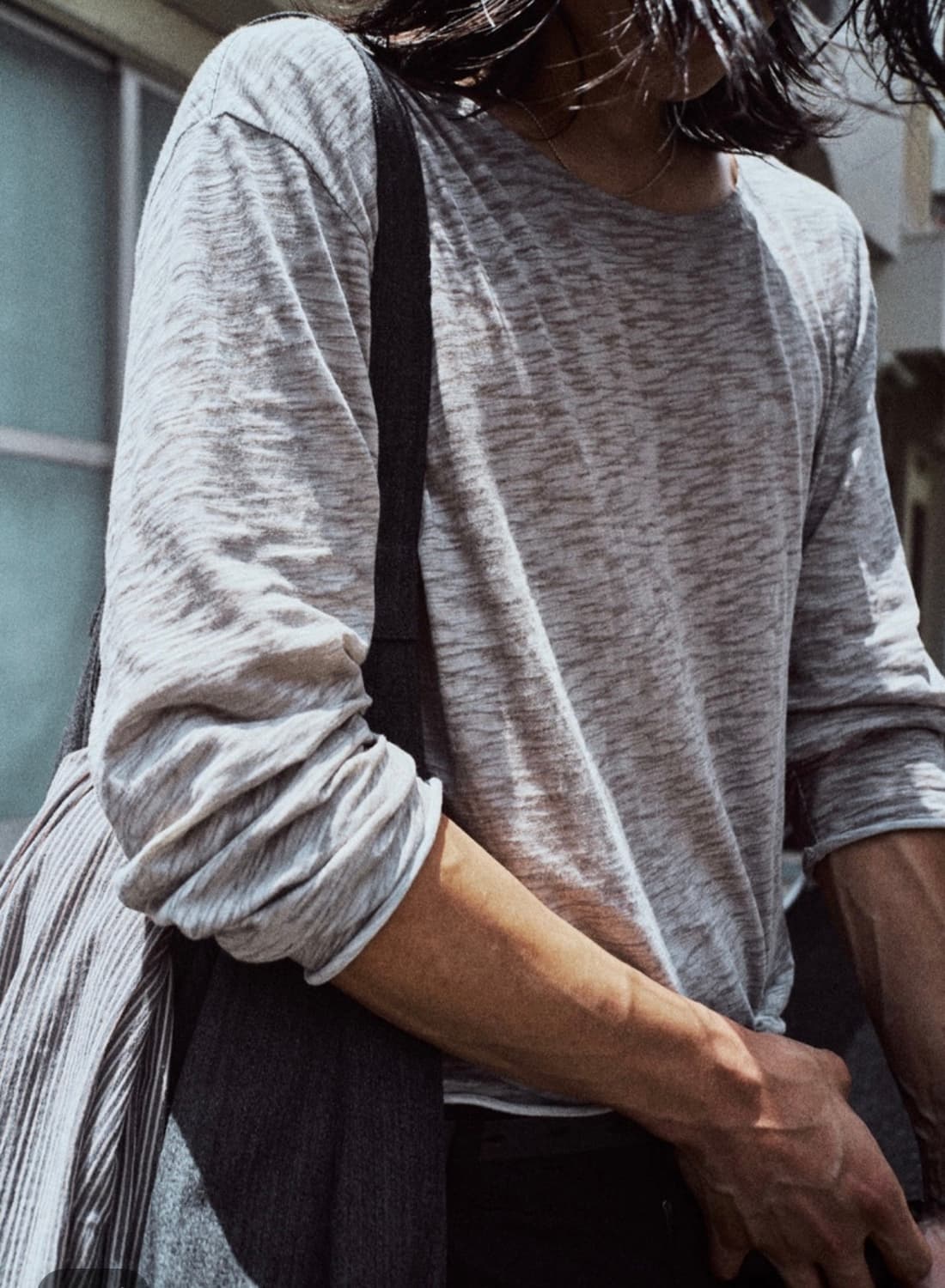Textured roll long sleeve (3) grey 상품이미지2