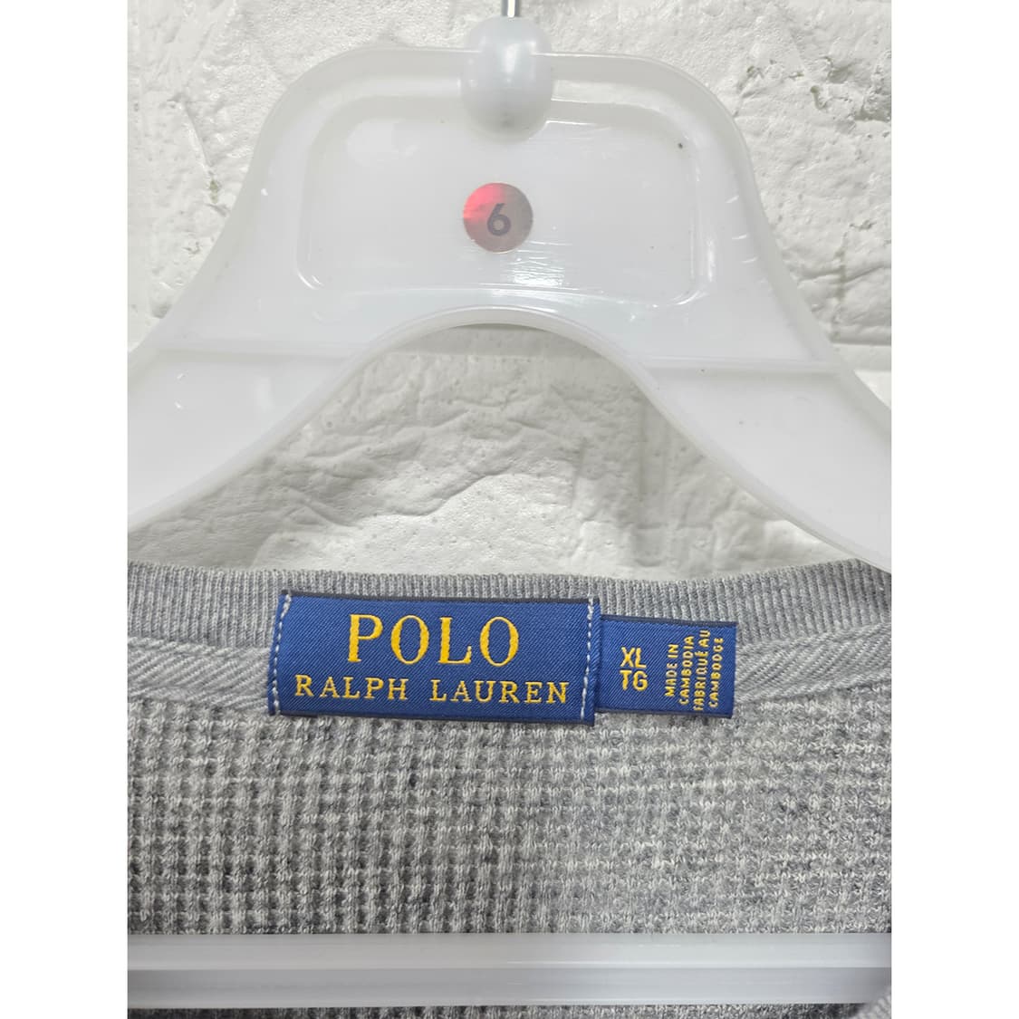 폴로 랄프로렌 와플 롱슬리브 XL 그레이 상품이미지2