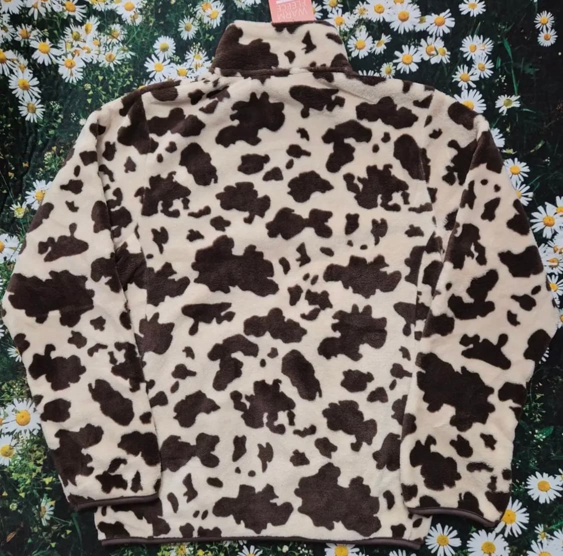 일본 카우 젖소 희귀 패턴 플리스 후리스 자켓 m 새상품 상품이미지3