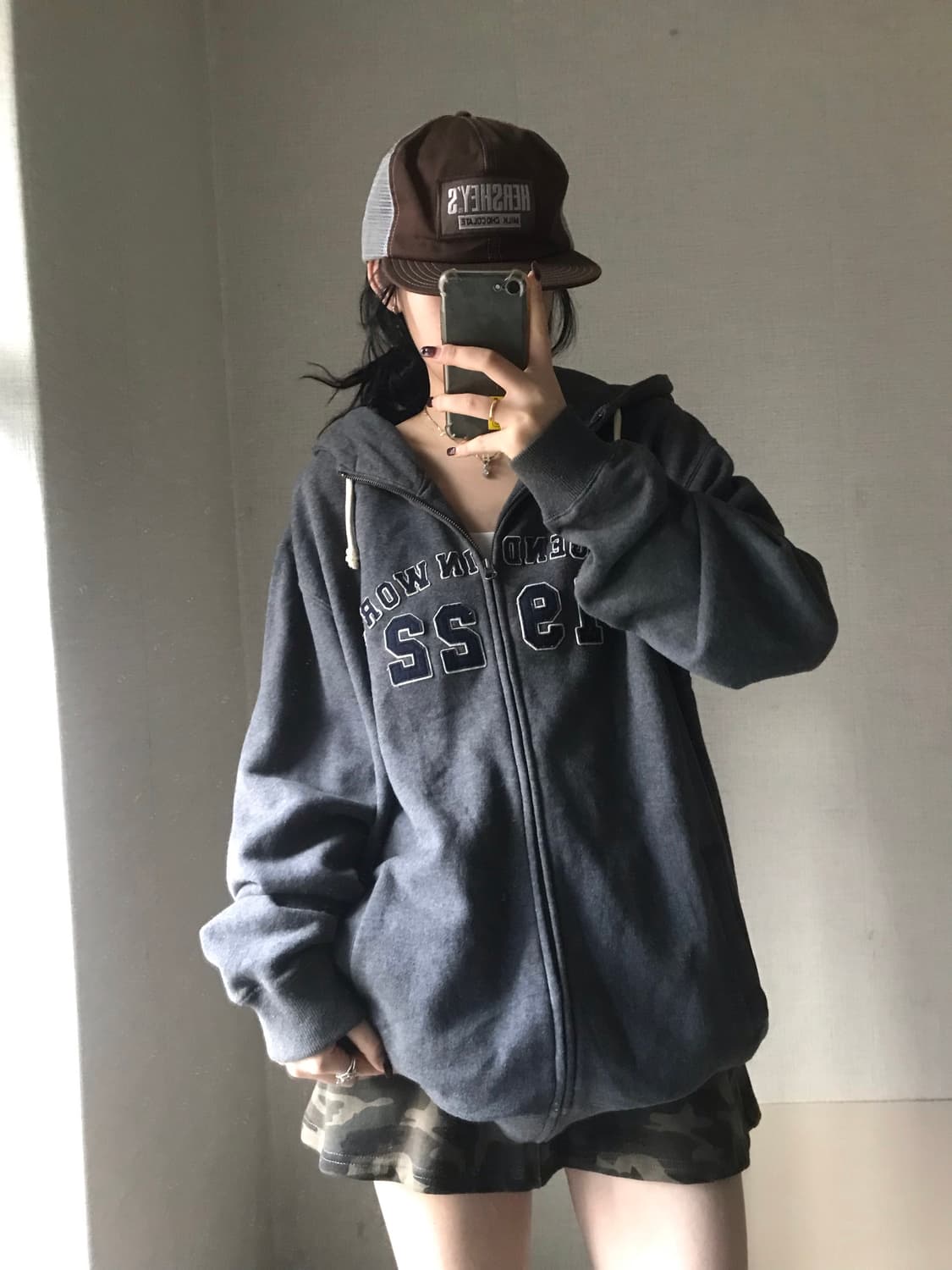 디키즈 그레이 로고 후드집업 상품이미지4