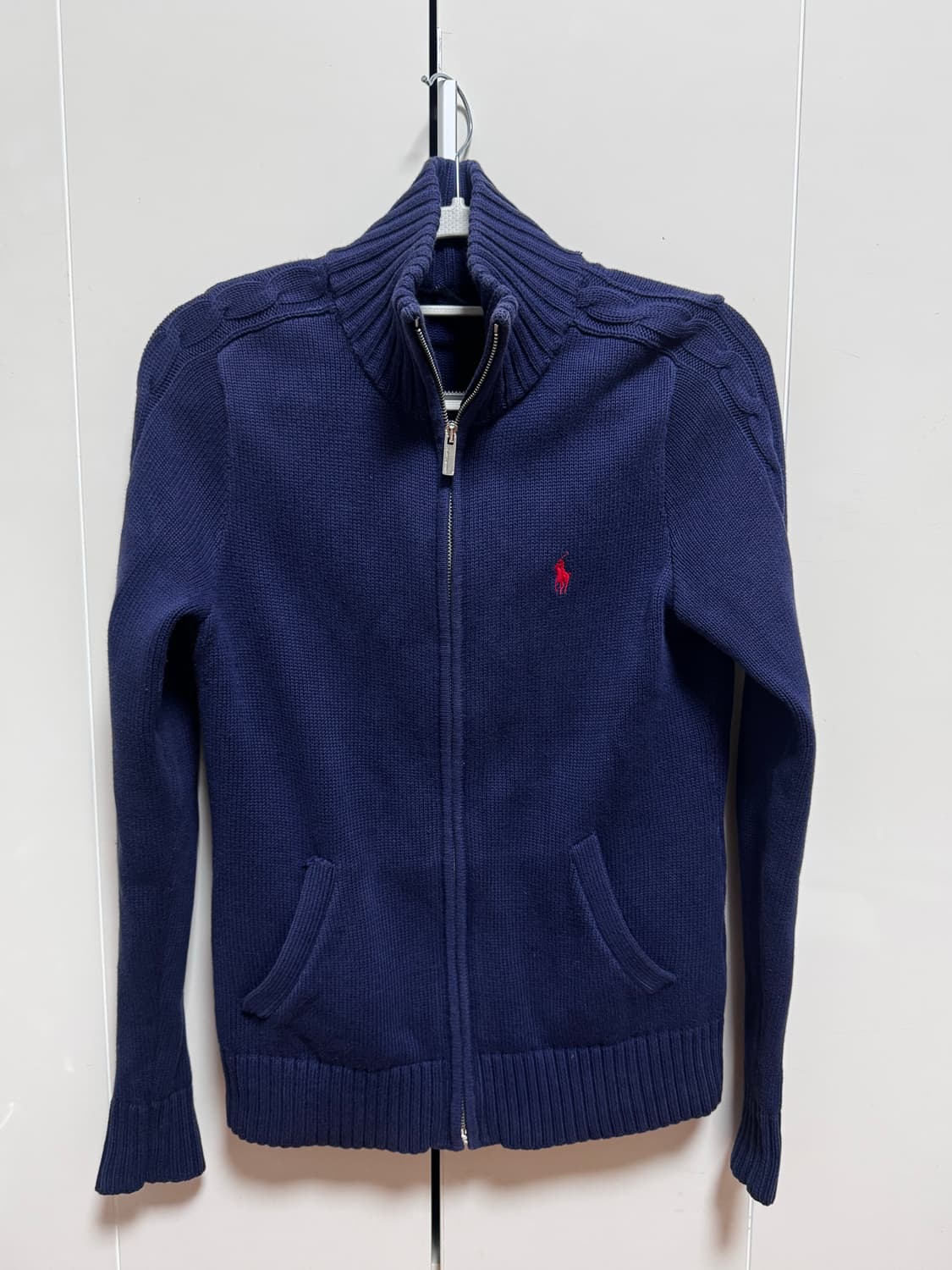 폴로랄프로렌 네이비 니트 집업 상품이미지1