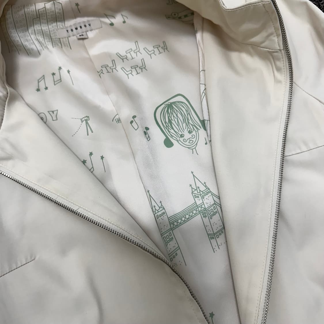 스튜디오 톰보이 여성 아이보리 봄버 자켓 85사이즈 상품이미지3