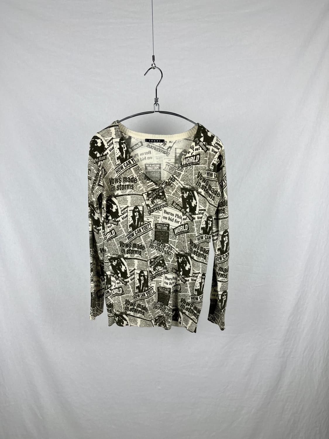 INGNI 그래픽 브이넥 니트  상품이미지1