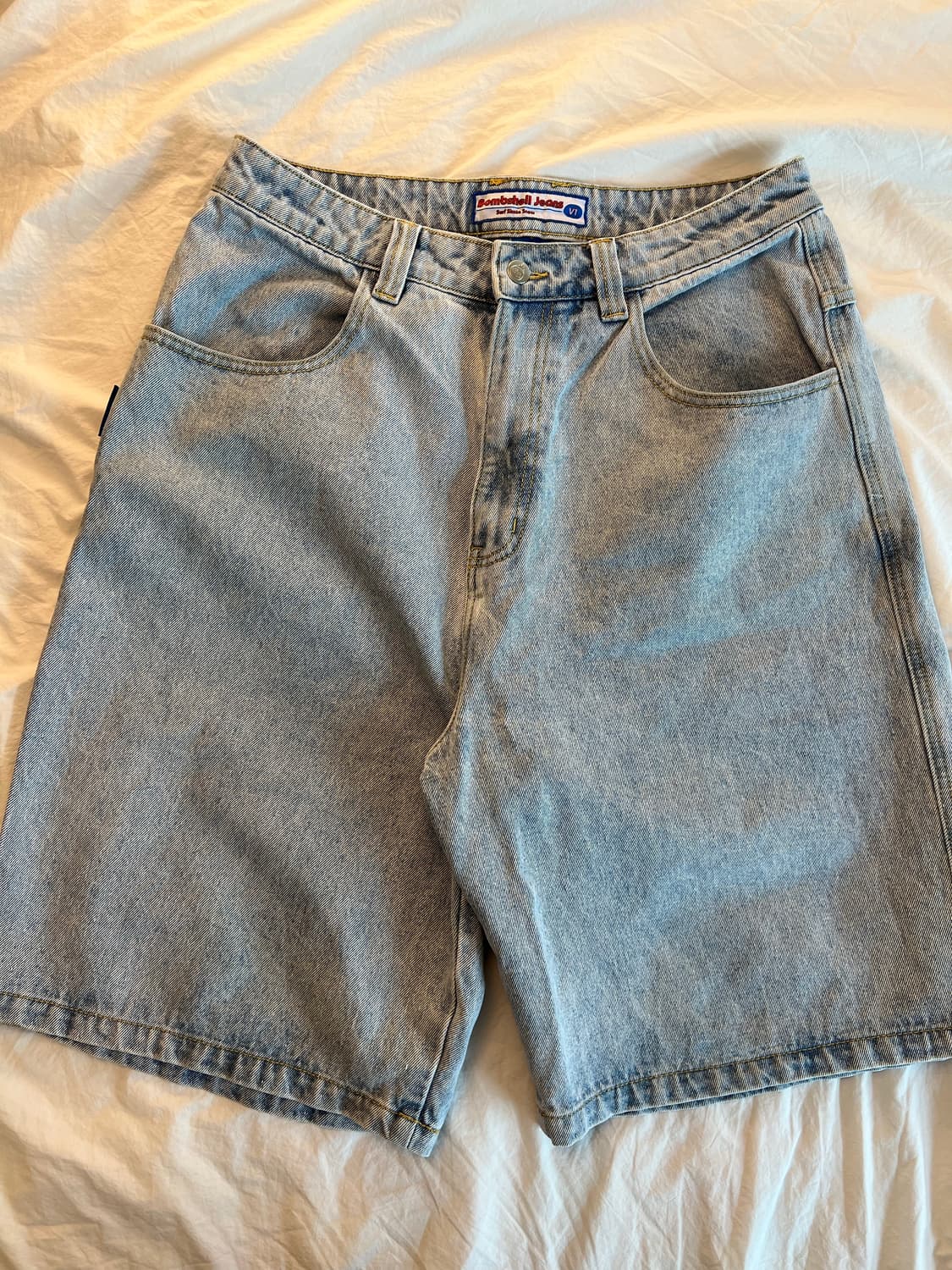 bombshell 데님 반바지 쇼츠 jorts 라이트 워시 32 상품이미지6