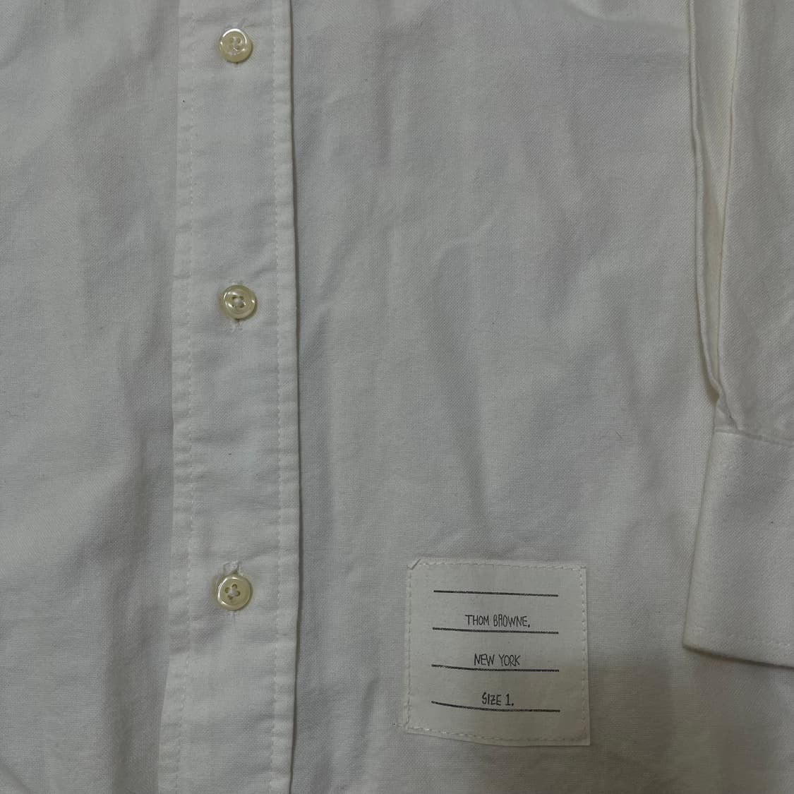 톰브라운 THOM BROWNE 옥스퍼드 히든 셔츠 1사이즈/M(95) 상품이미지8
