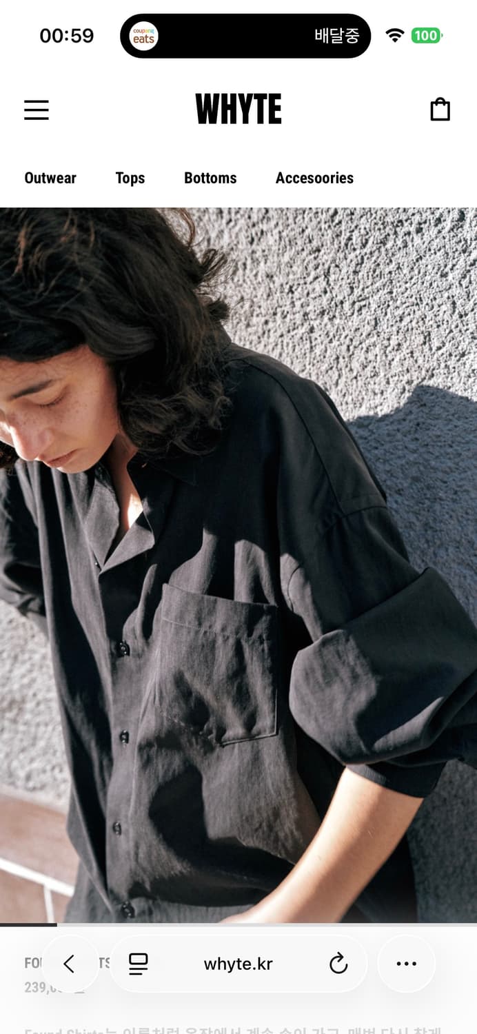 Whyte, found shirts(black) Msize 상품이미지1