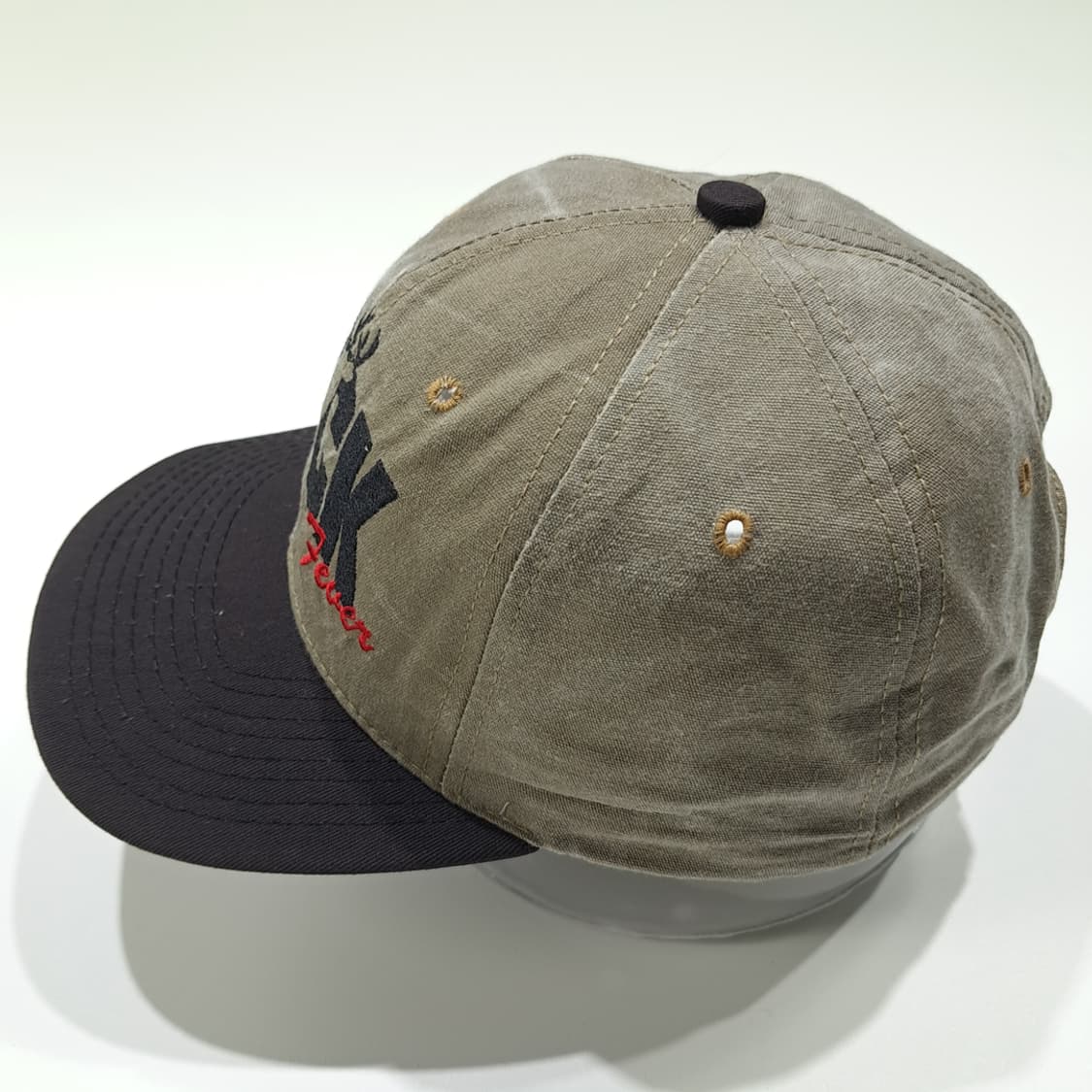 미국판 벅 피버 사슴 자수 투톤 캔버스 스냅백 볼캡 P2039 상품이미지4