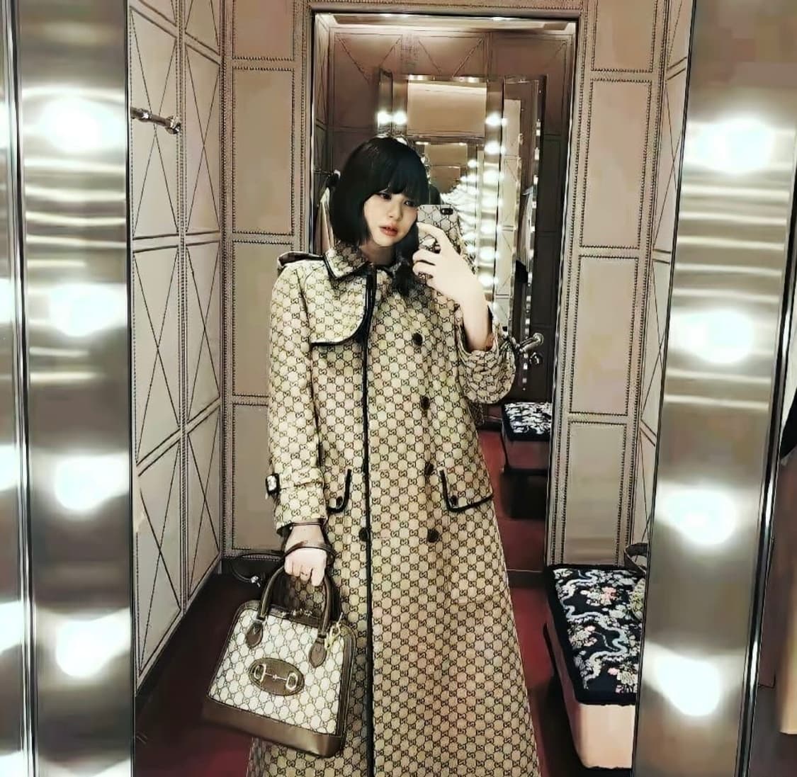 구찌 GG 수프림 트렌치코트 상품이미지8