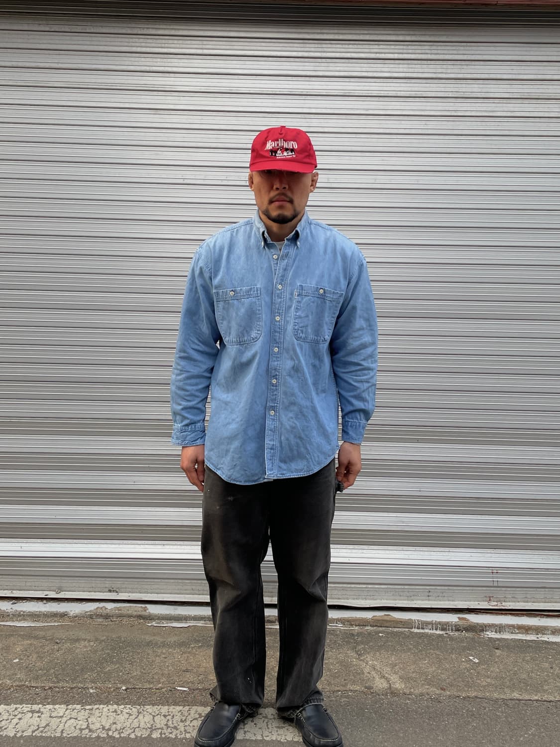90-00s Old GAP Denim OCBD Shirt 상품이미지3