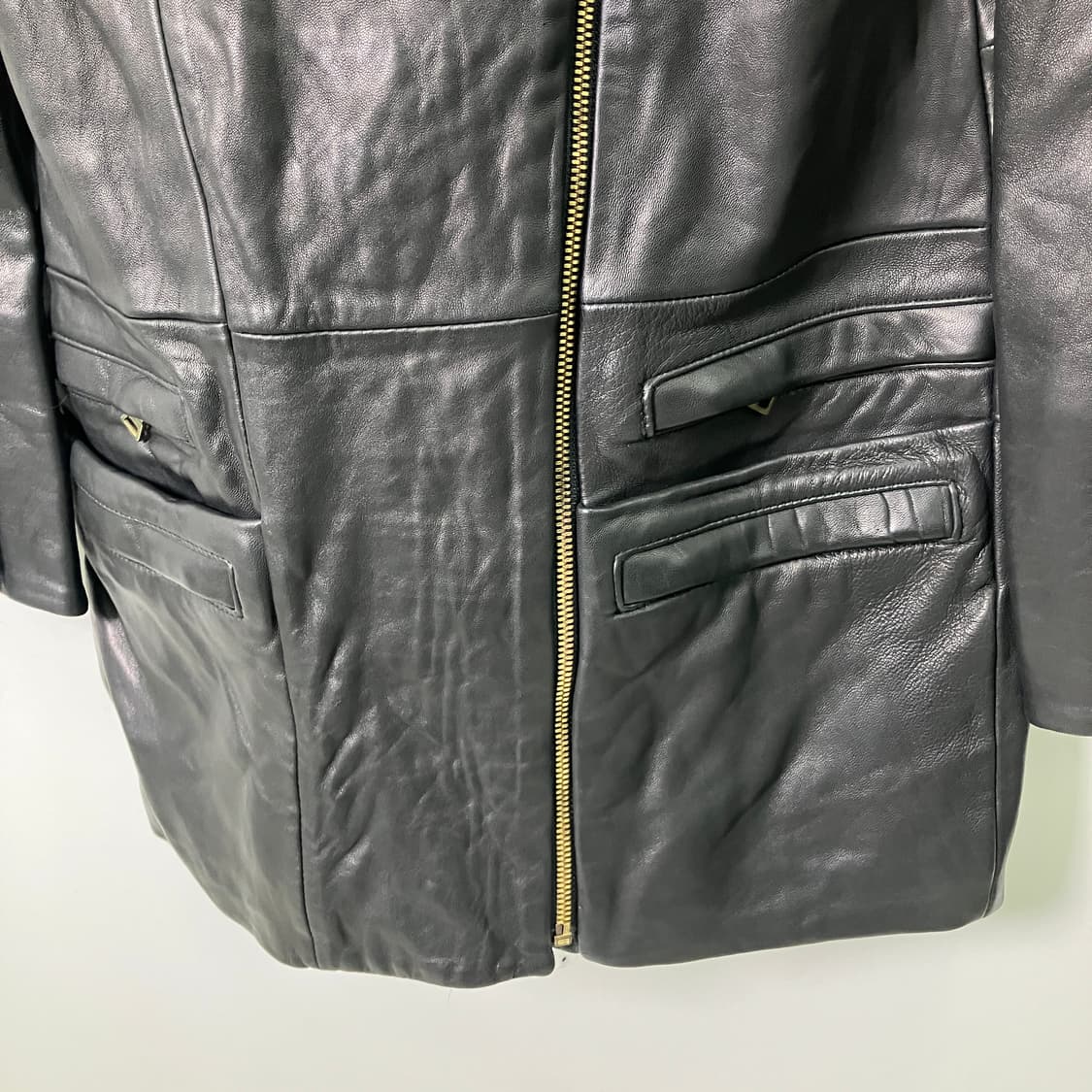 VTG 빈티지 블랙 퍼 트리밍 램스킨 코트 66 상품이미지6