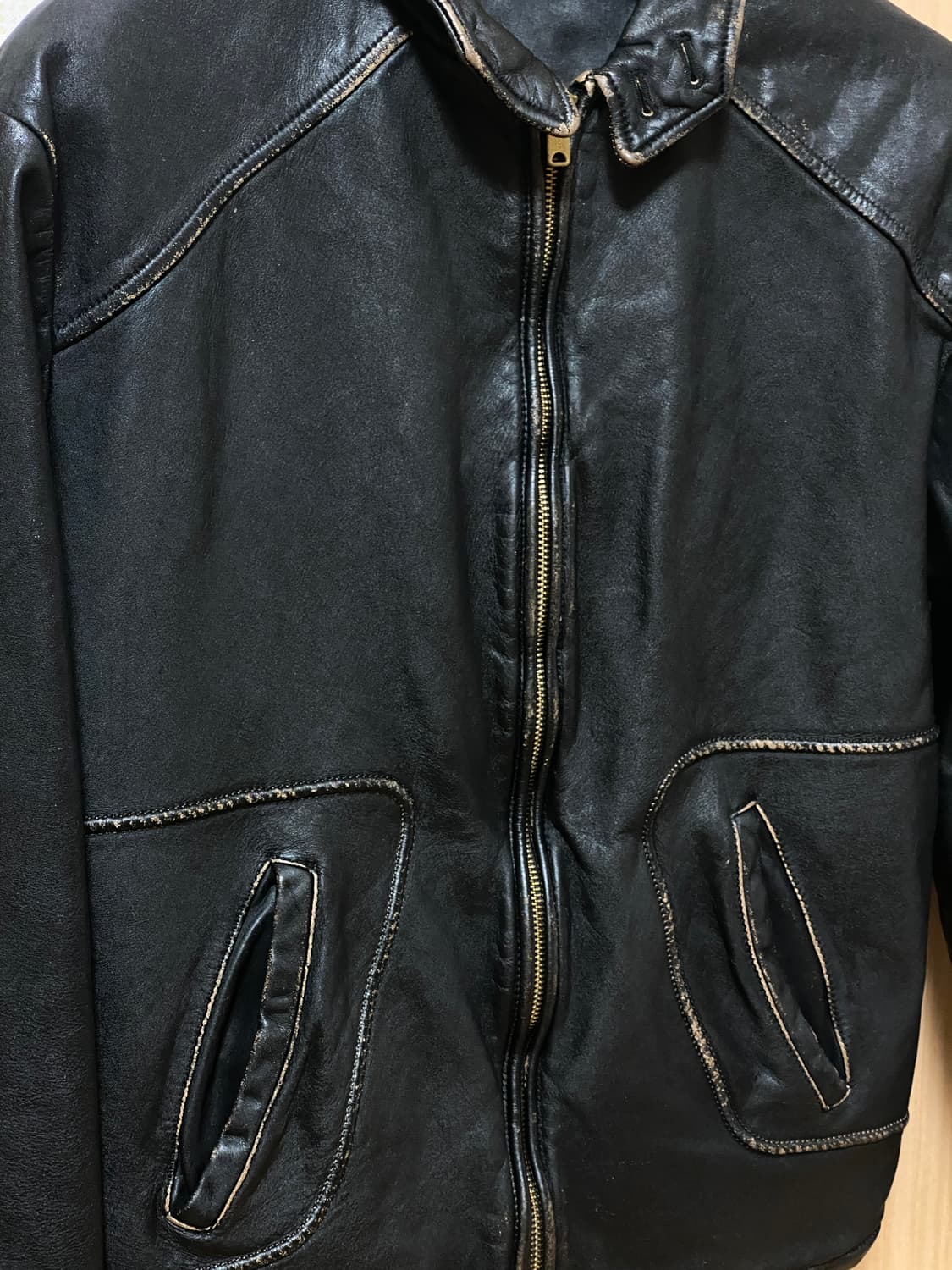 오토매틱포더피플 파이핑 레더자켓 상품이미지2