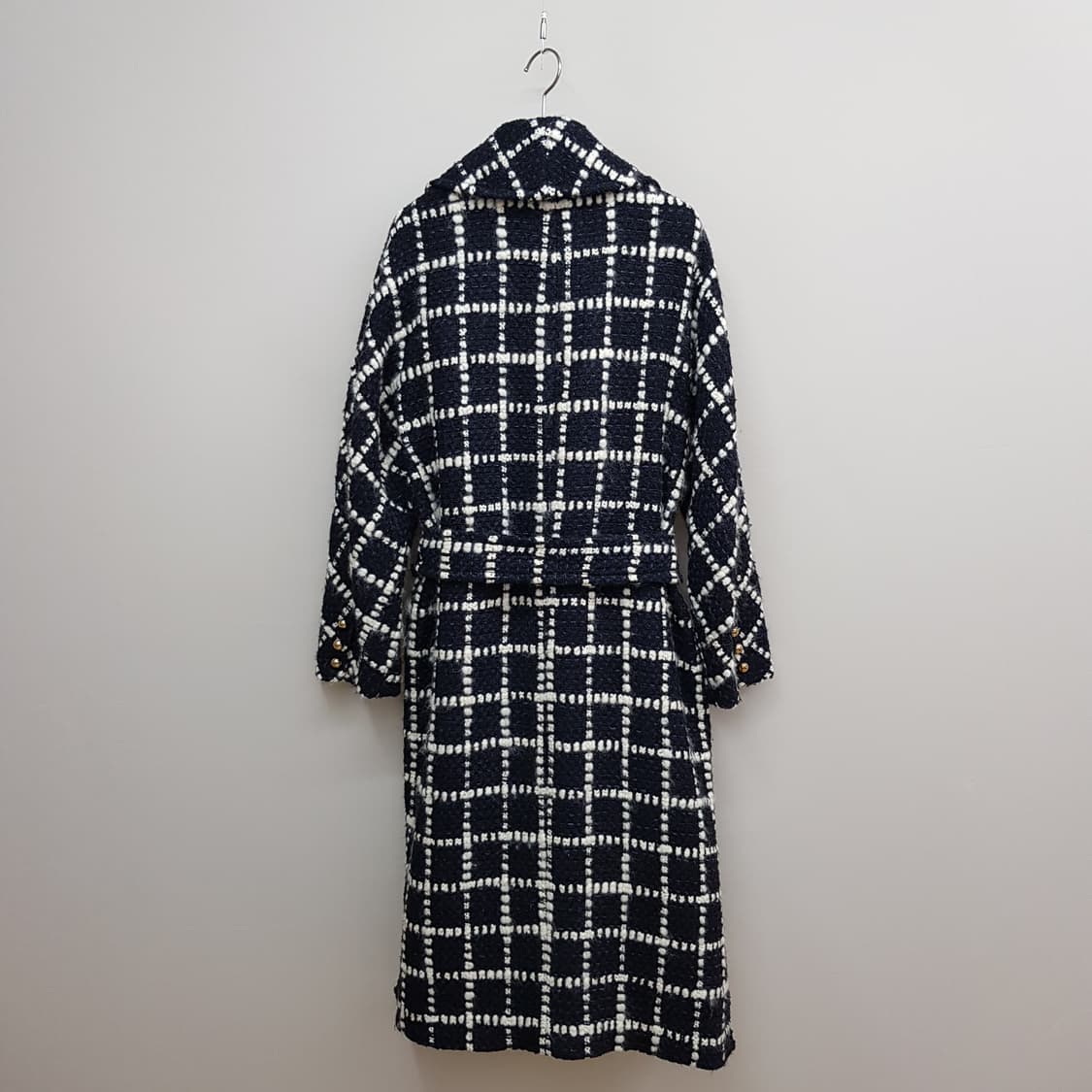 모조에스핀  체크  벨티드 롱코트 S사이즈 상품이미지5