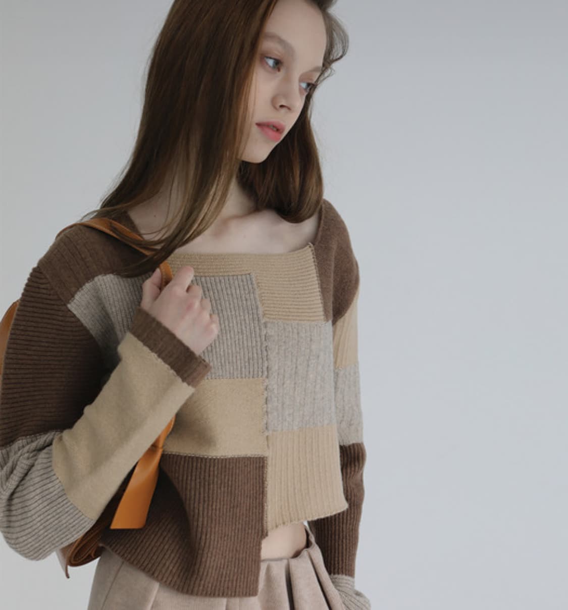 소프트 서울 컬러블록니트 상품이미지2