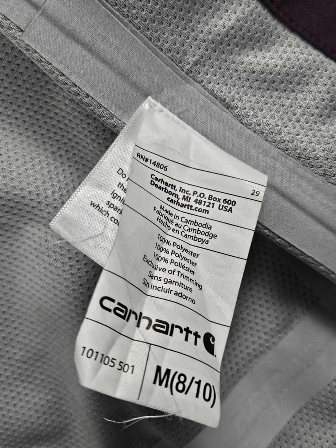 칼하트 포스 이퀘이터 윈드브레이커 자켓 ( M ) / 9879 상품이미지9