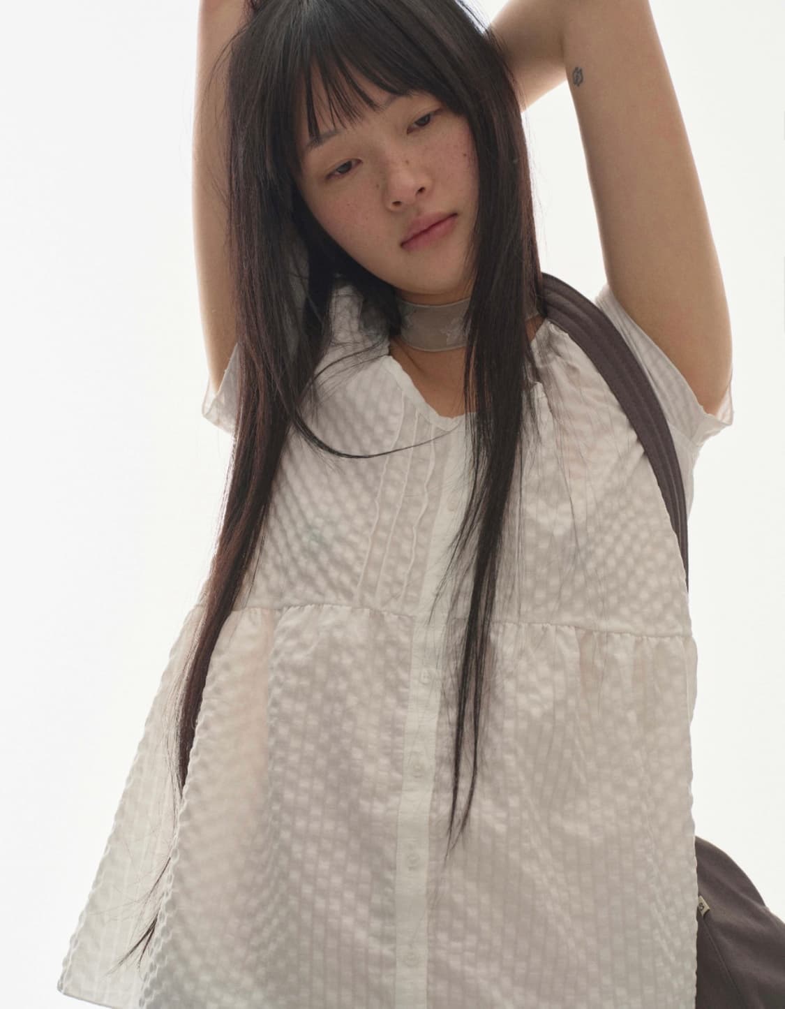코이세이오 핀턱 블라우스 상품이미지2