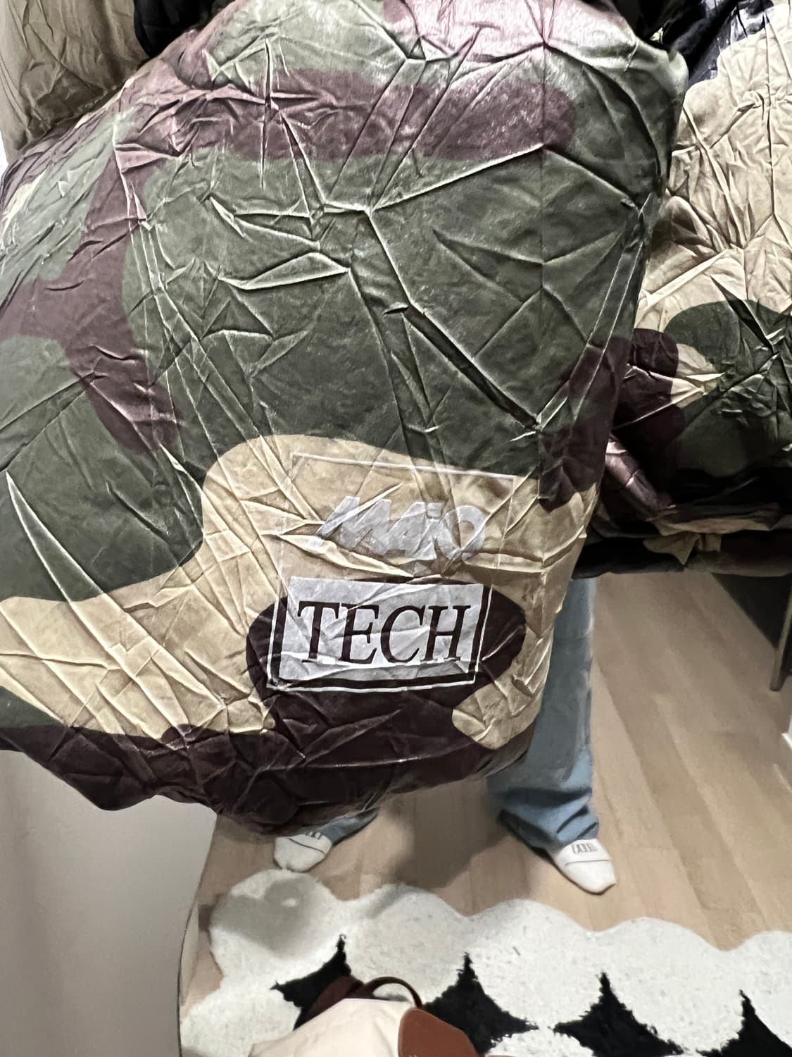 스투시 링클 나일론 다운 푸퍼 XL 우드랜드카모 상품이미지5