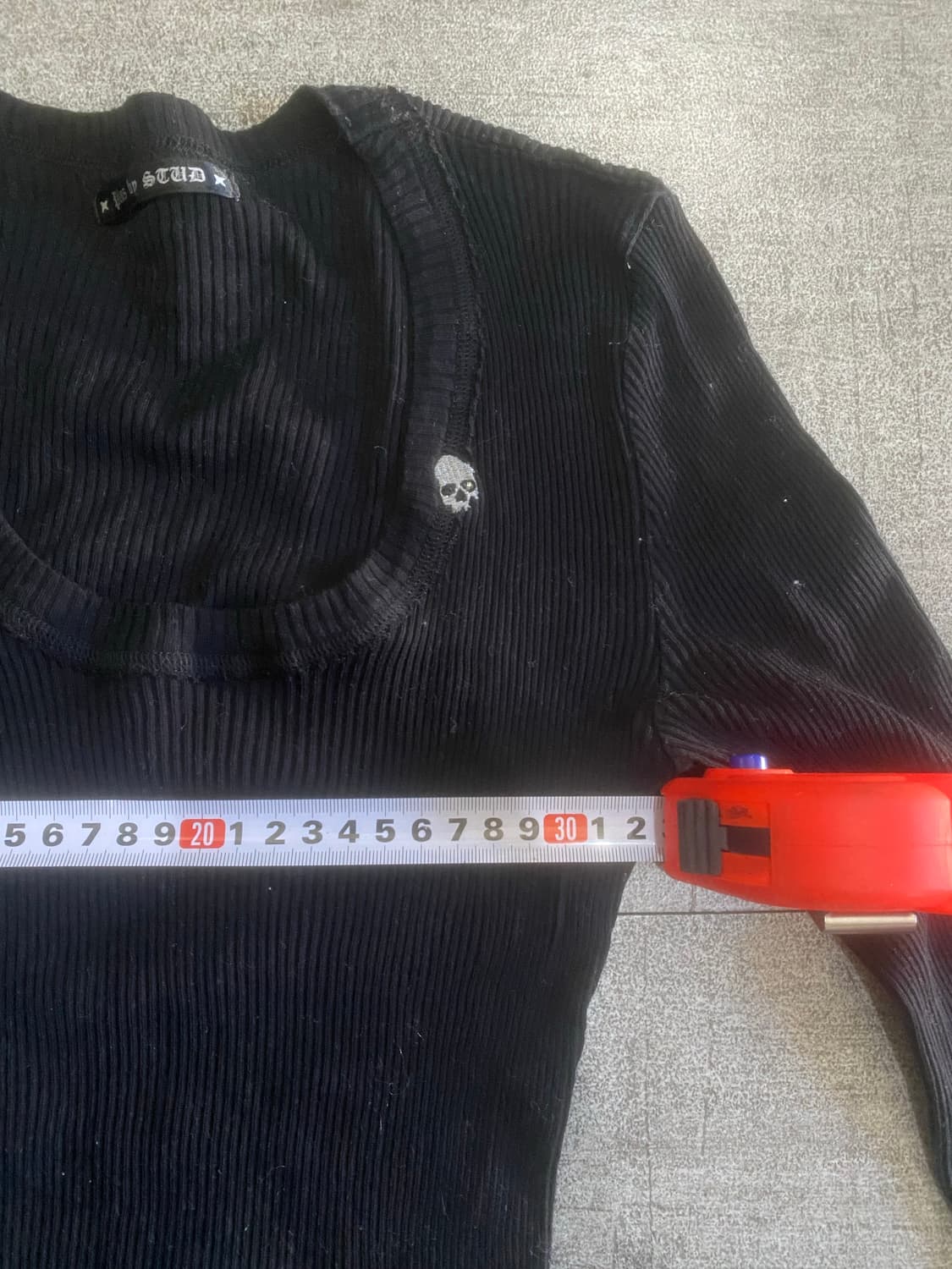 일본빈티지 scud 핀터깔y2k 오리엔탈펑크 딱붙핏 해골 니트스웨터 상품이미지3