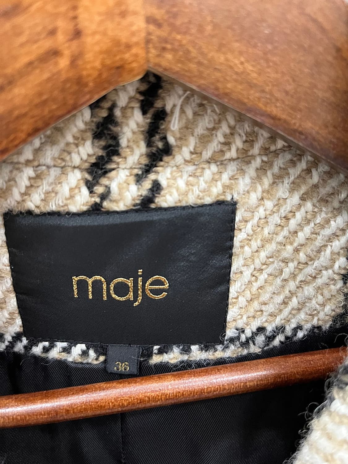 여) 마쥬 체크 울코트  상품이미지8