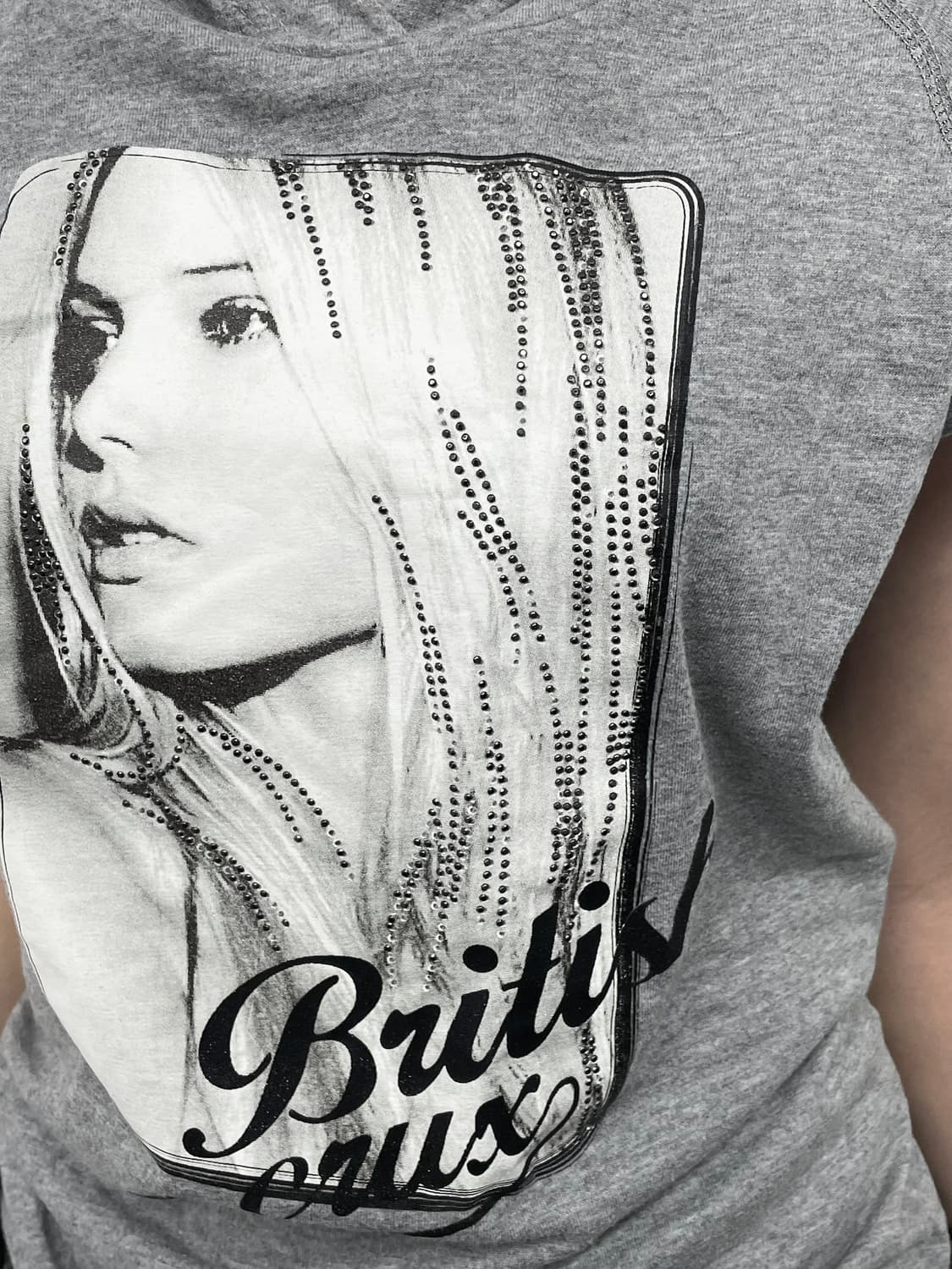 y2k 큐빅 후드 탑 상품이미지2