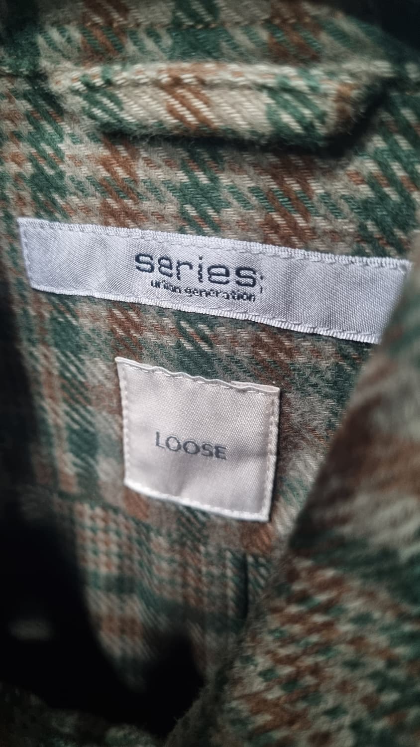 시리즈(kolon) 체크셔켓 표기100(가슴단면58) 상태최상 상품이미지2