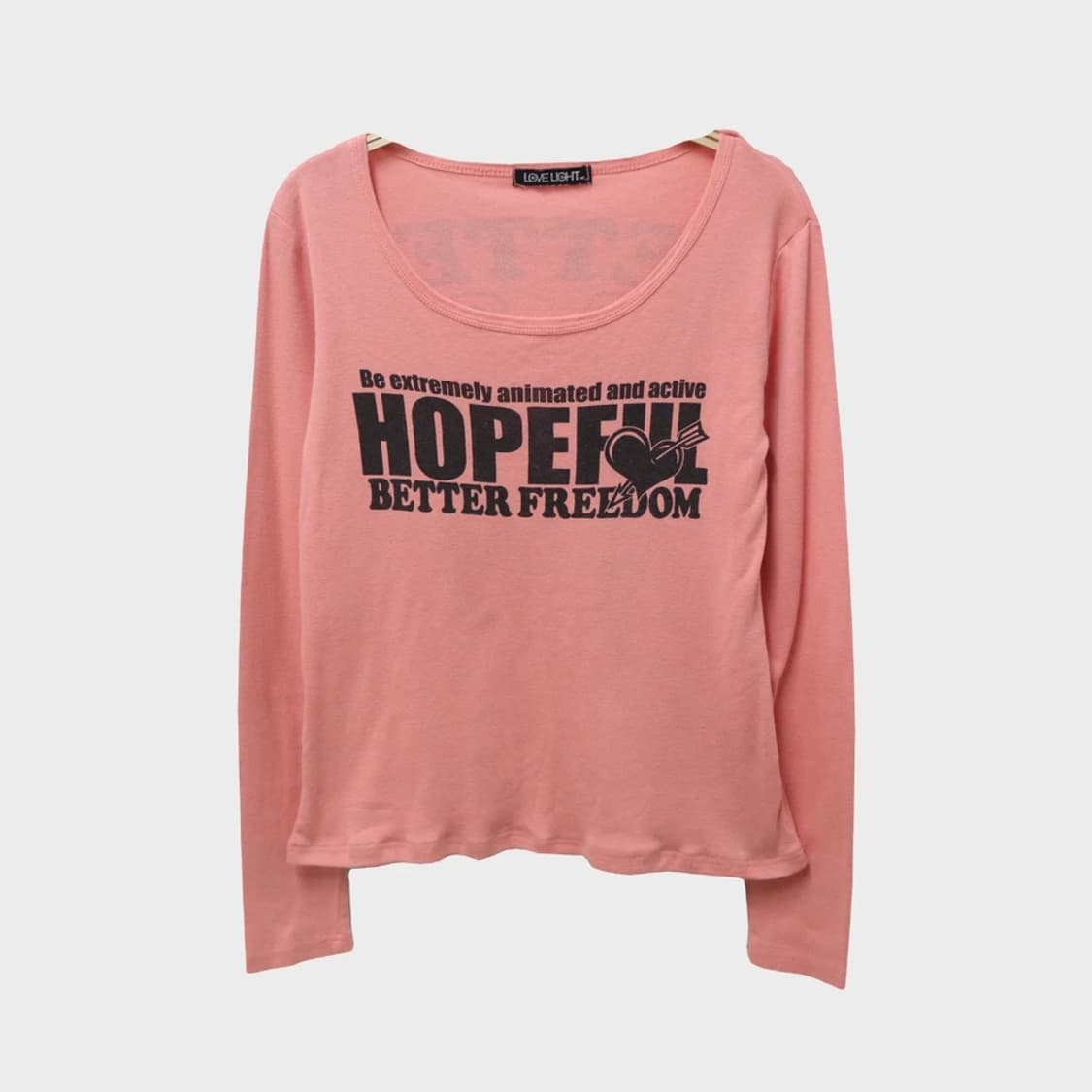 LOVE LIGHT Y2K 프린팅 긴팔 티셔츠 63763 상품이미지2