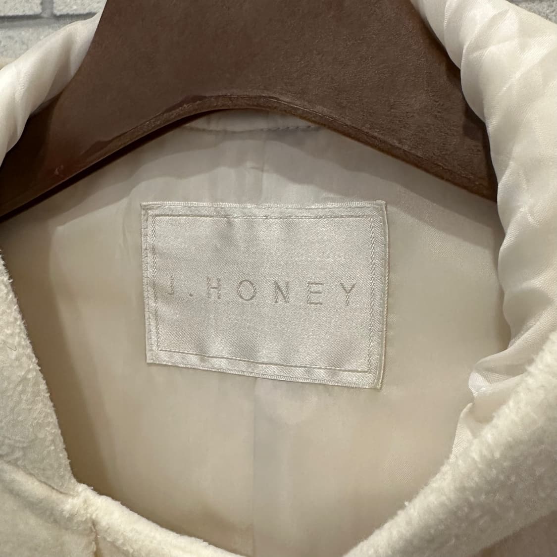 JPN VINTAGE 후드 롱코트 투포켓 벨크로 디테일 화이트 상품이미지6