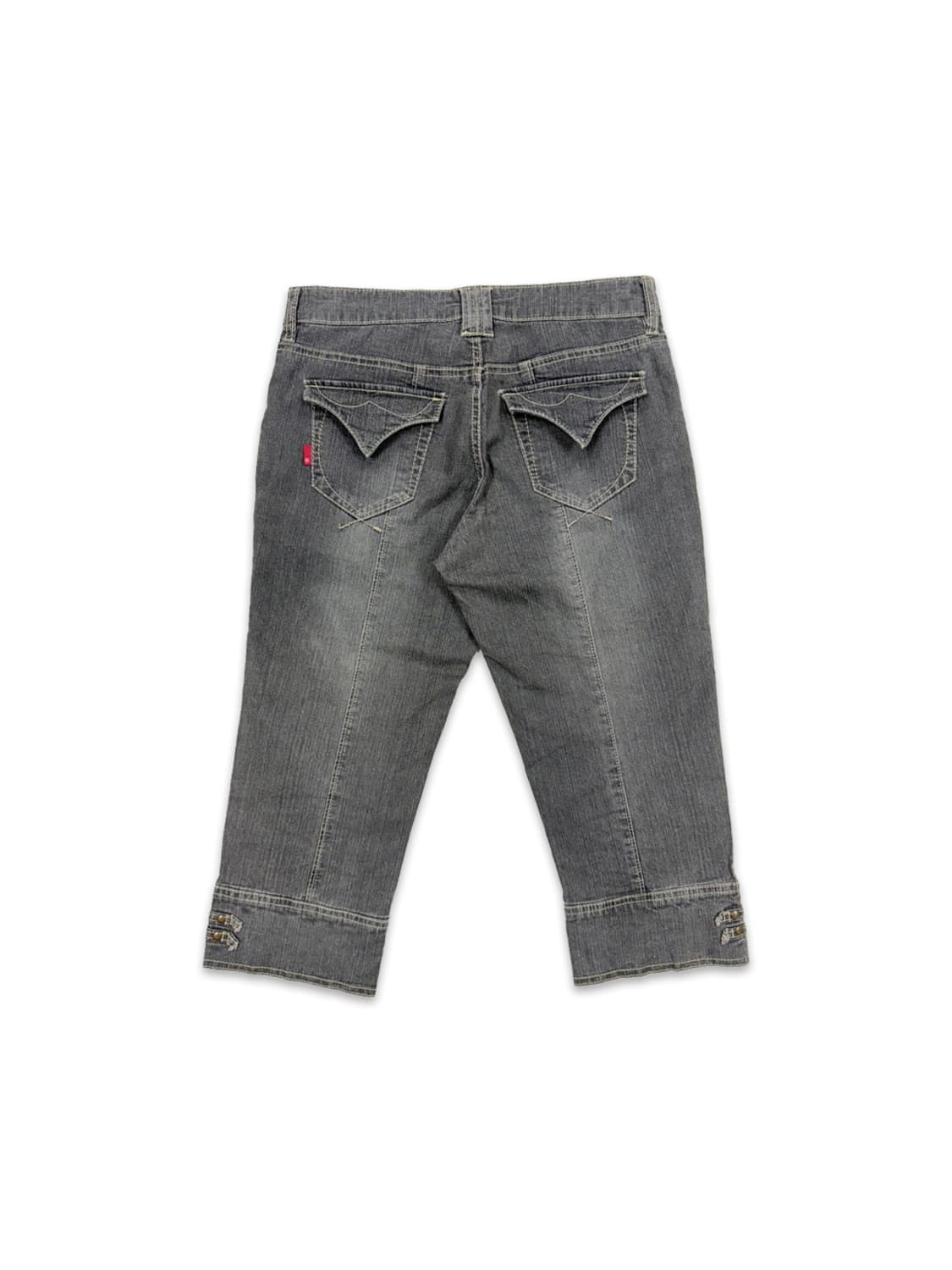 빈티지 그레이 y2k 디테일 카프리 팬츠 상품이미지4