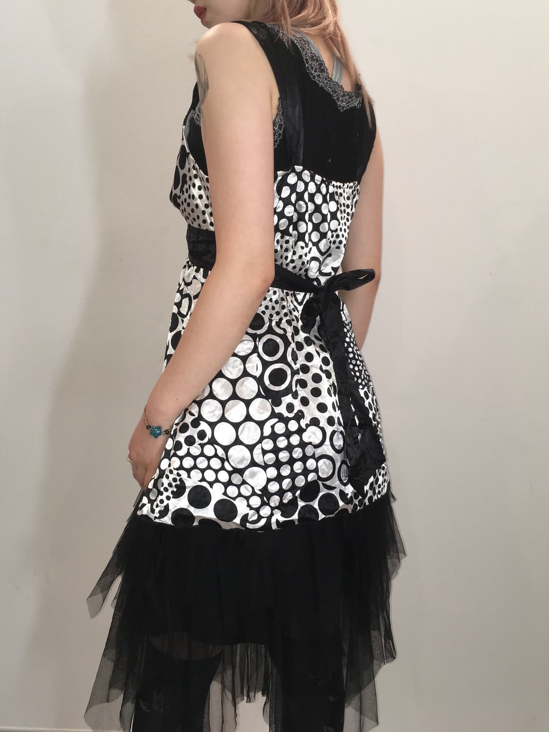 jpn vintage oriental dot ribbon blouse 상품이미지4