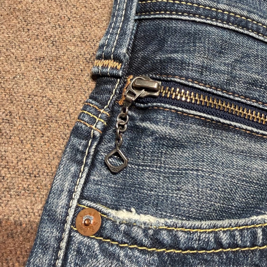 리바이스 502 웨스턴 스터드 데님 팬츠 34 상품이미지4