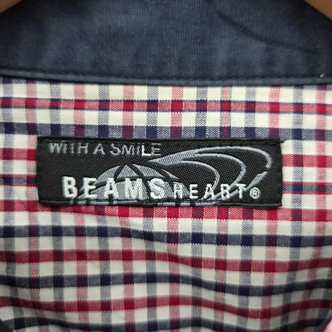 빔즈 체크 긴팔 셔츠 남방 여L 상품이미지3