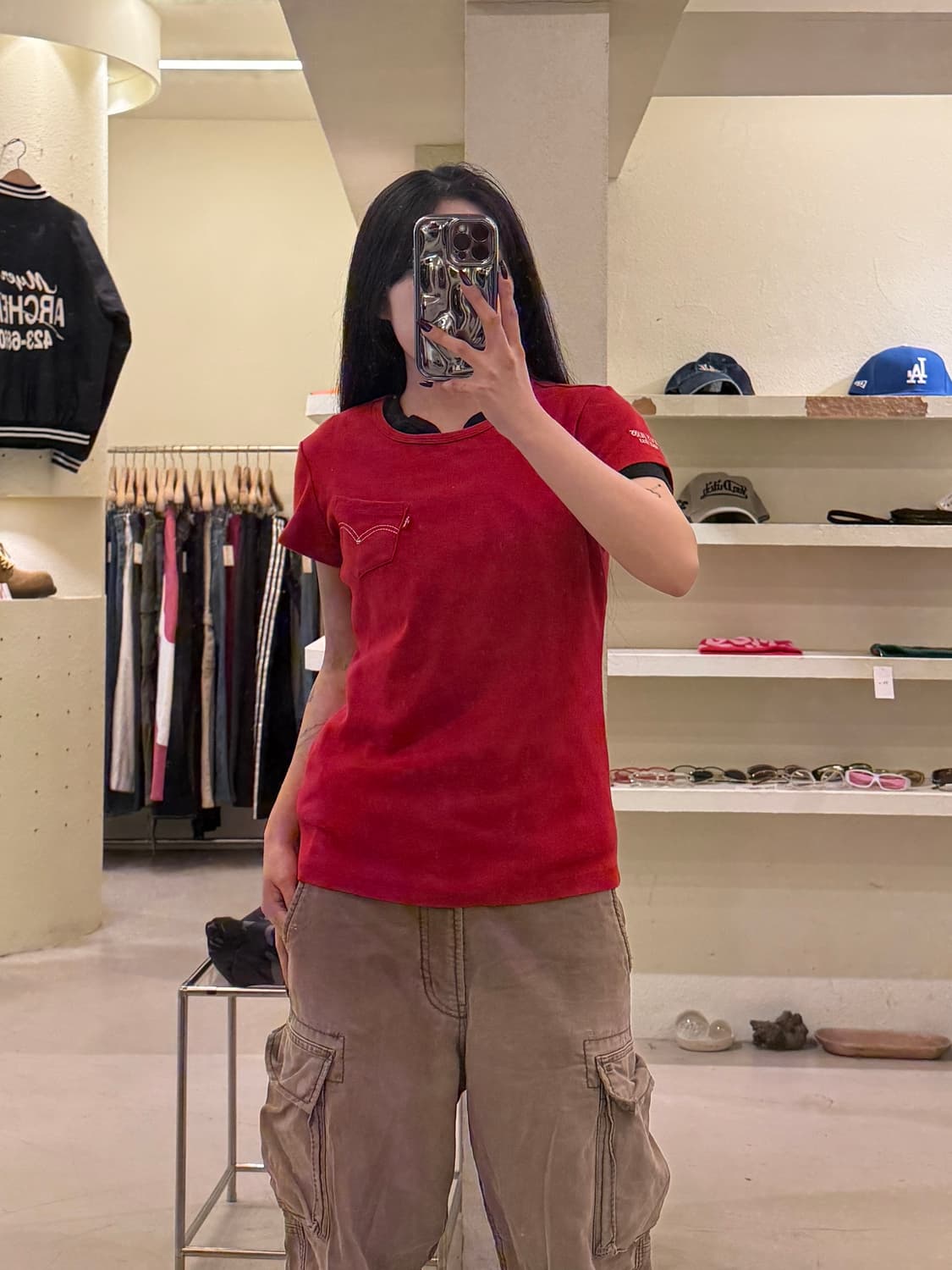 리바이스 포켓 반팔 티셔츠 U1211 상품이미지1