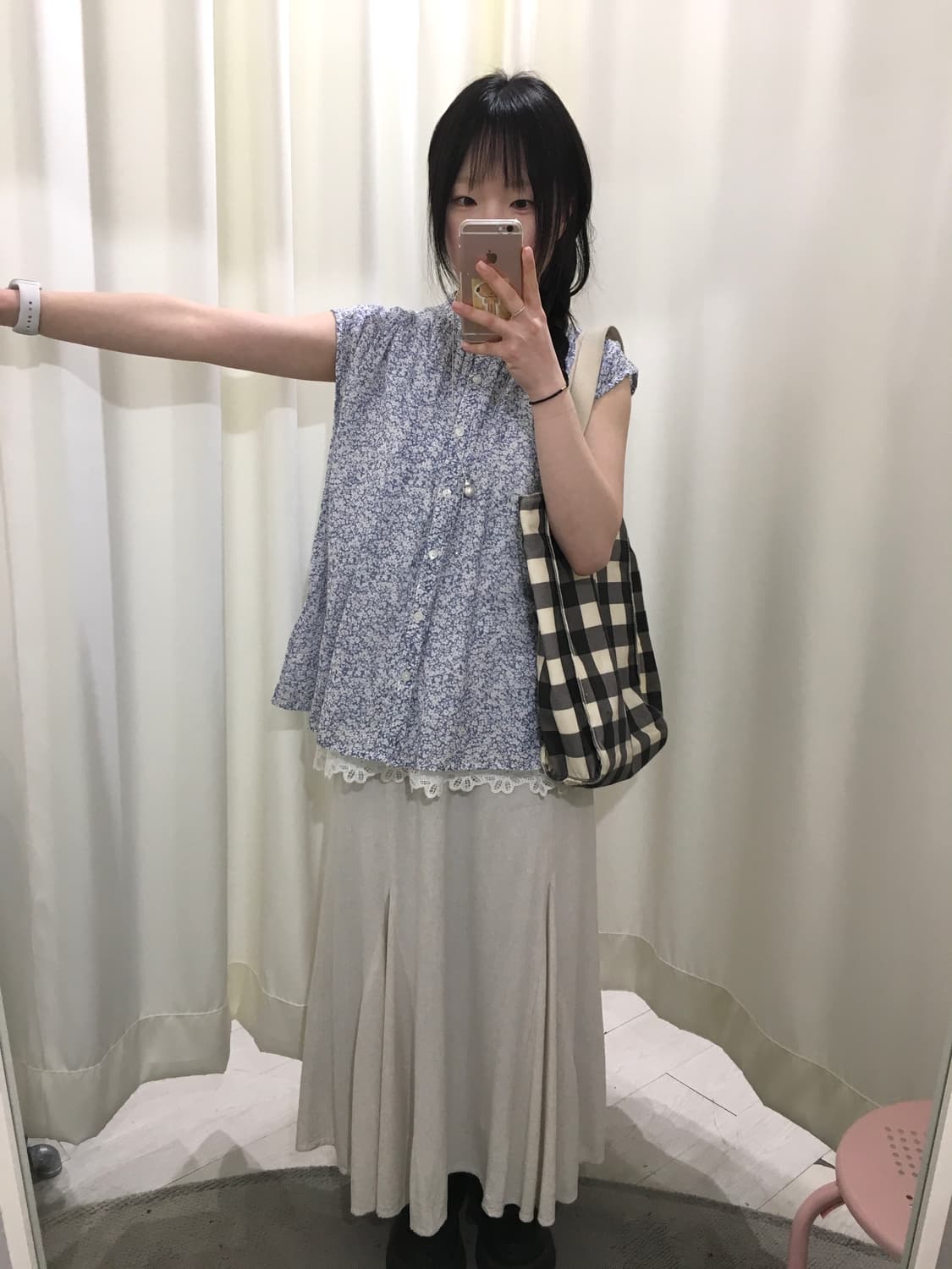 잔꽃 민소매 블라우스 상품이미지3