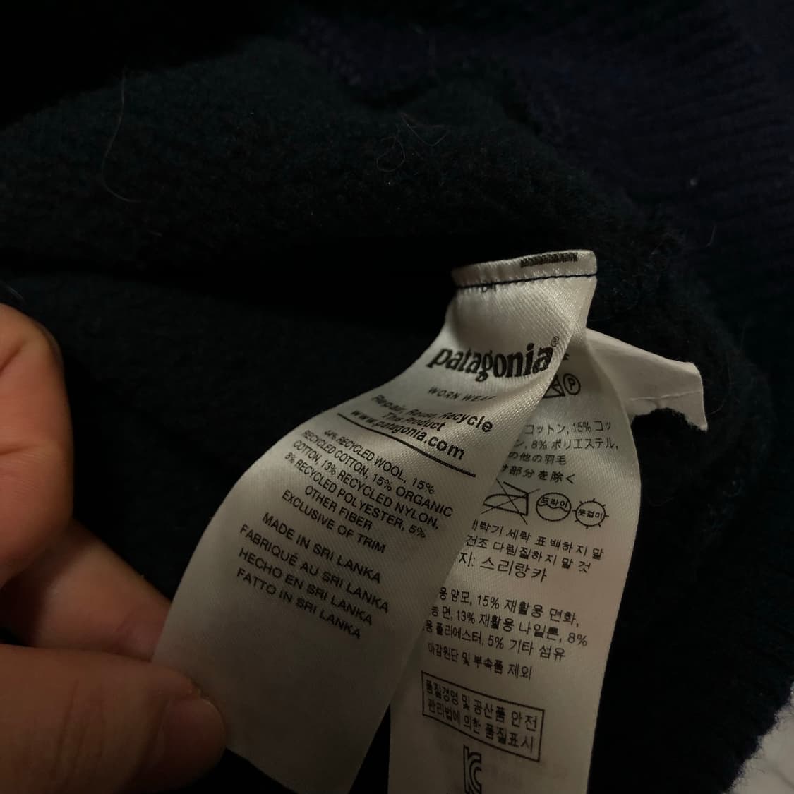 파타고니아 네이비 하프집업 니트 깔끔 남여공용 상품이미지5