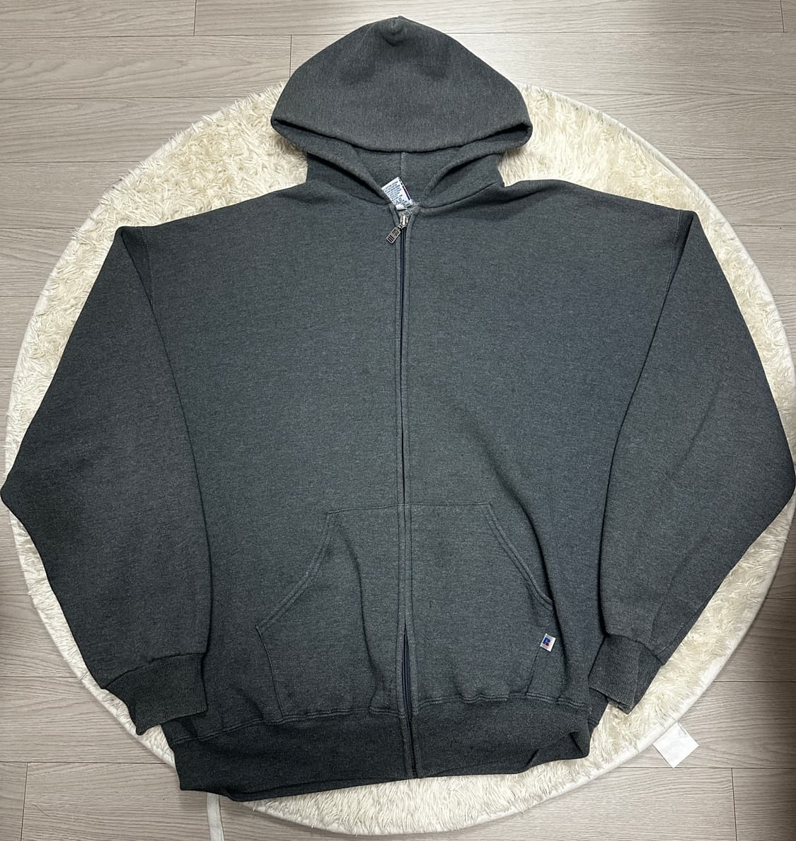 00s 러셀 후드집업 다크 그레이 메이드인 멕시코 상품이미지1