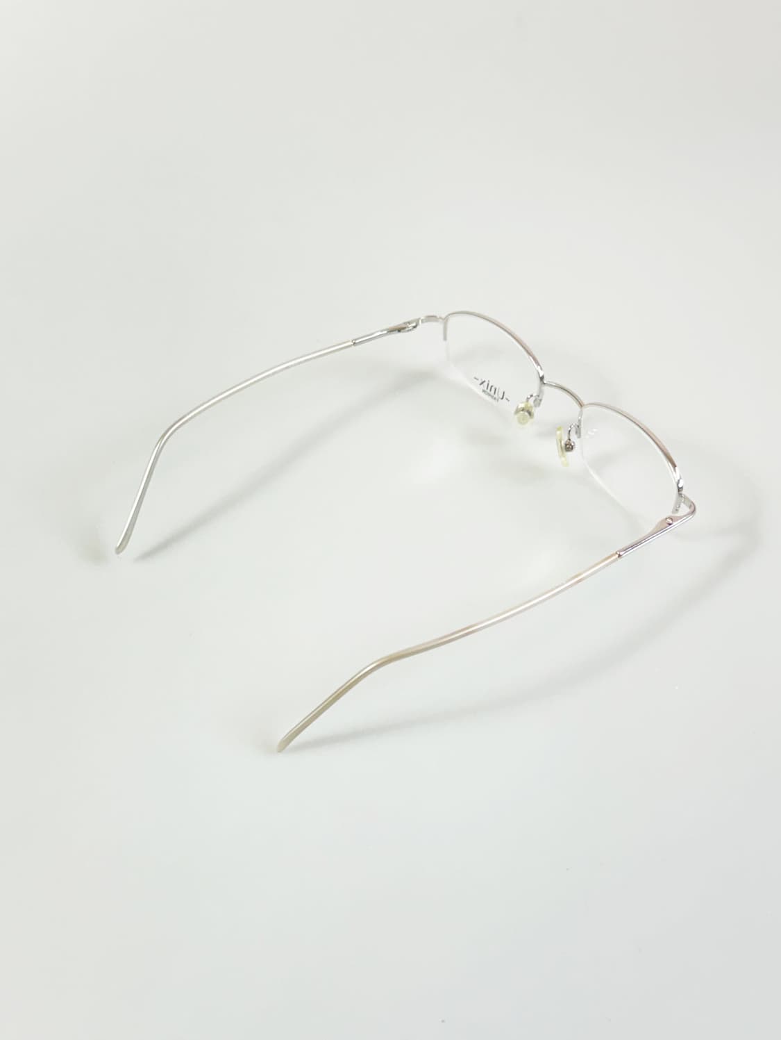 UNIX 실버 스퀘어 반무테 메탈 프레임 빈티지 안경 상품이미지4