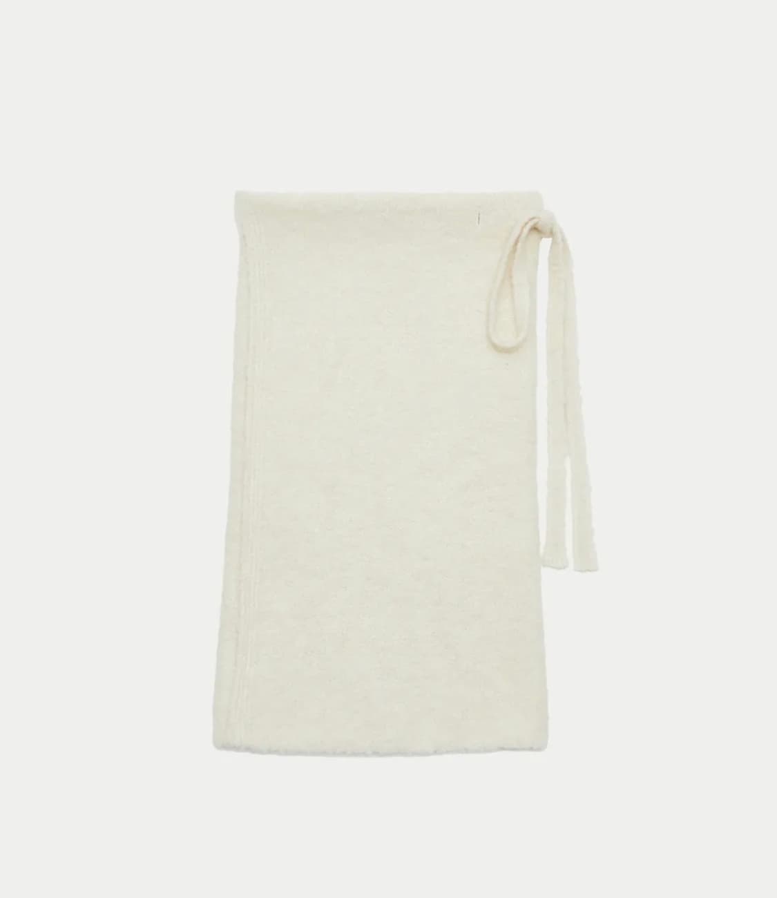 아모멘토 MIX BOUCLE WRAP SKIRT_IVORY 상품이미지2