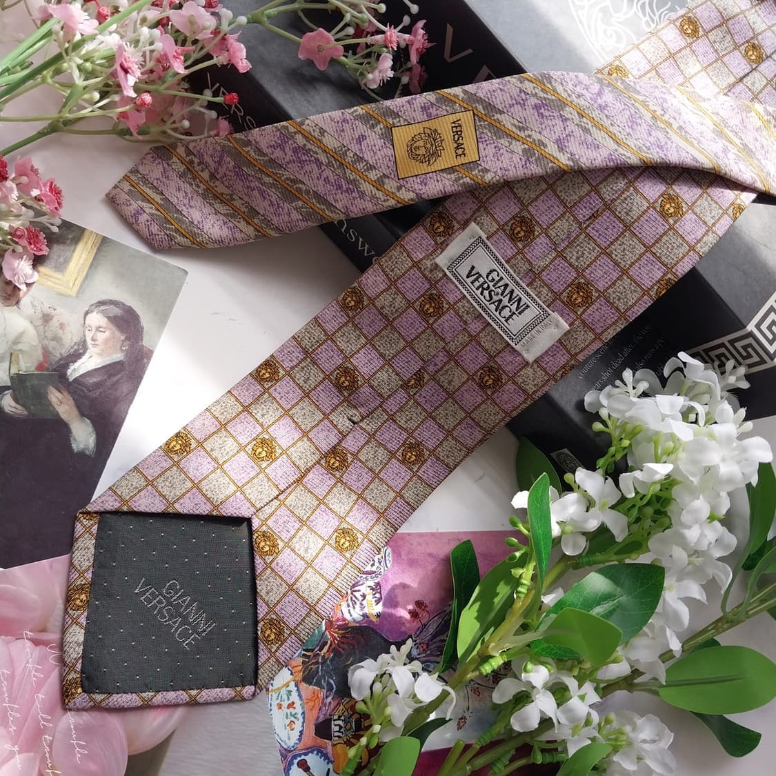 베르사체 넥타이 인디핑크 메두사 패턴 A+등급 K2480
 상품이미지4