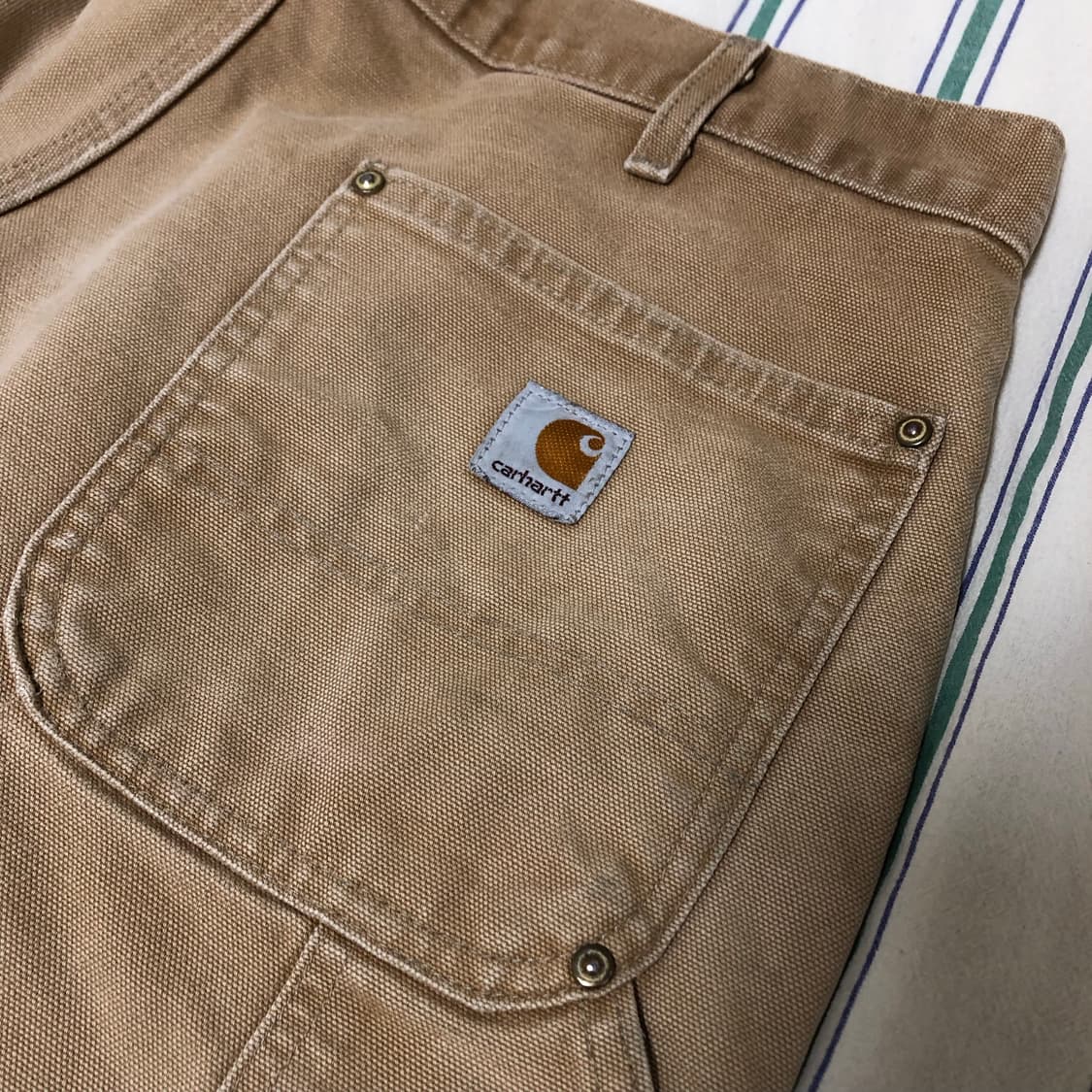 vtg 빈티지 칼하트 더블니 36x32 카키 상품이미지6