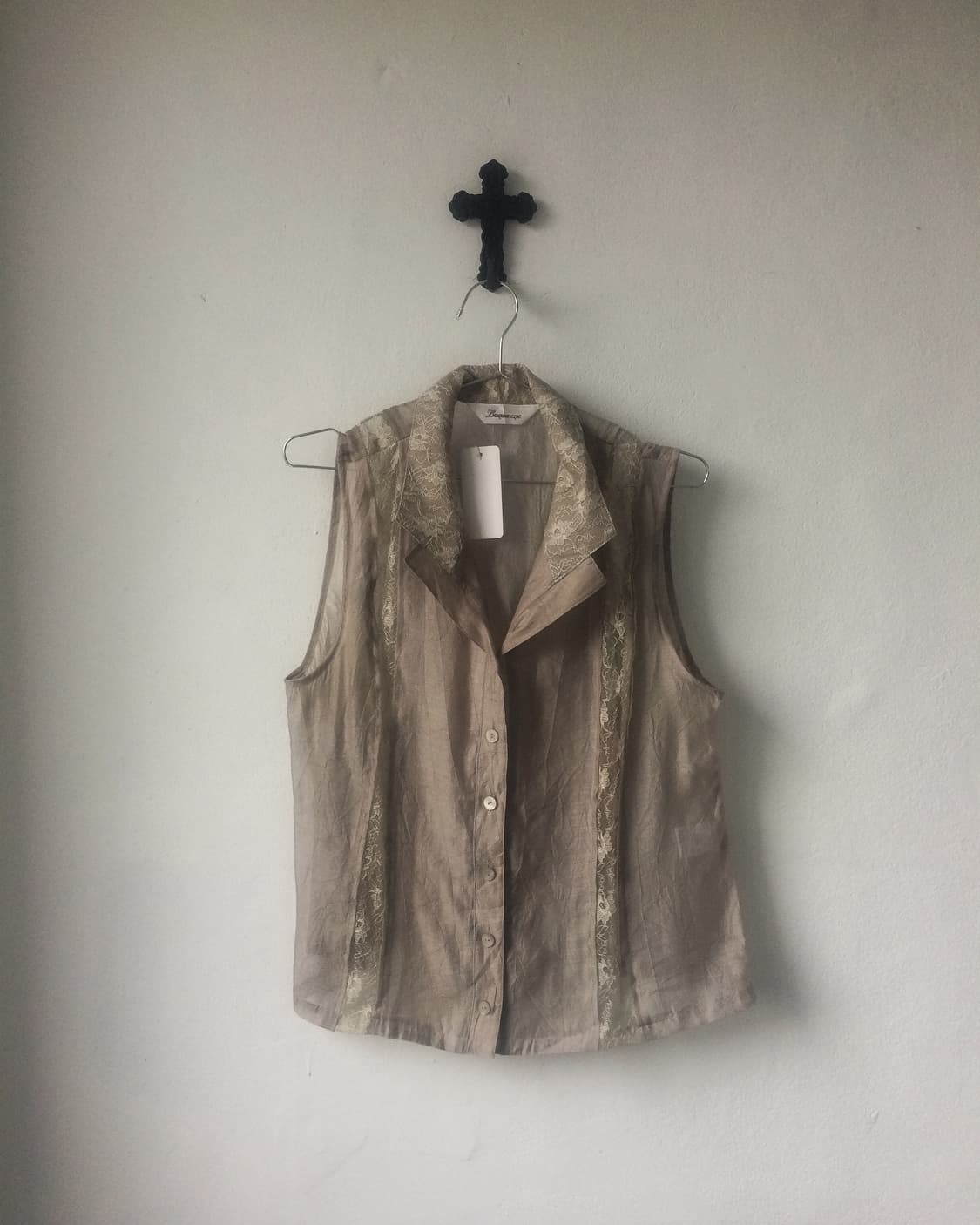Lace layered vest 상품이미지2