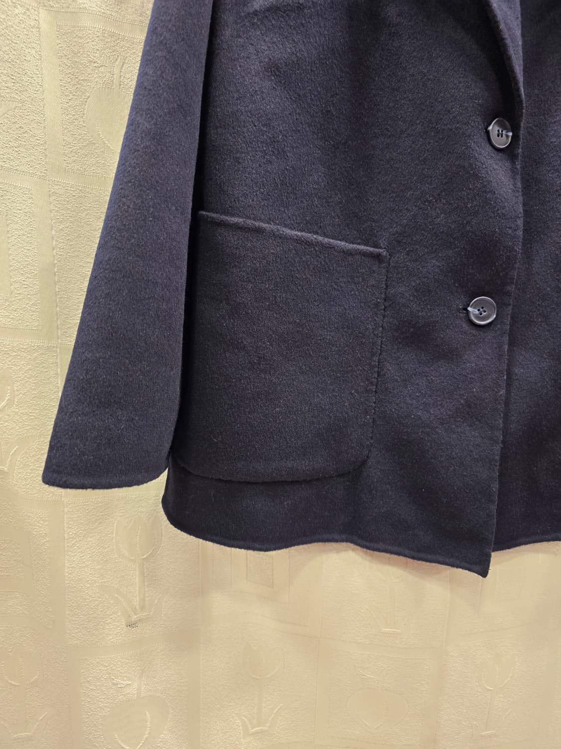 모르간 핸드메이드 네이비 숏 코트 55~66 상품이미지4