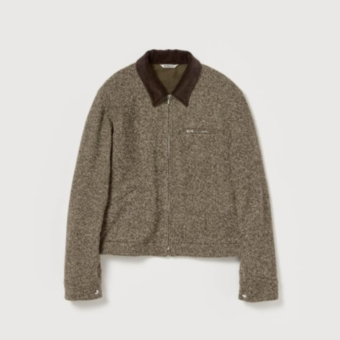 [3, 새제품] 오라리 홈스펀 트위드 집 블루종 브라운 상품이미지1