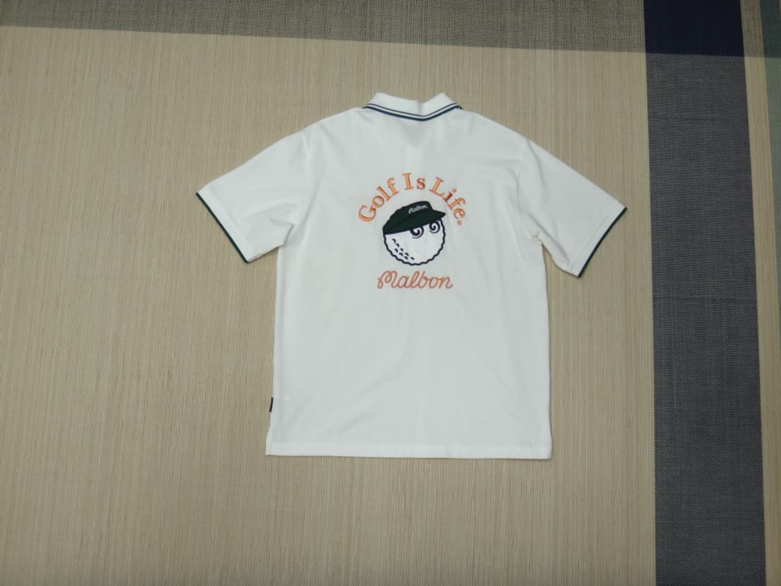 (XL) 말본 골프 백 버킷 포인트 폴로 티셔츠 WHT 상품이미지2